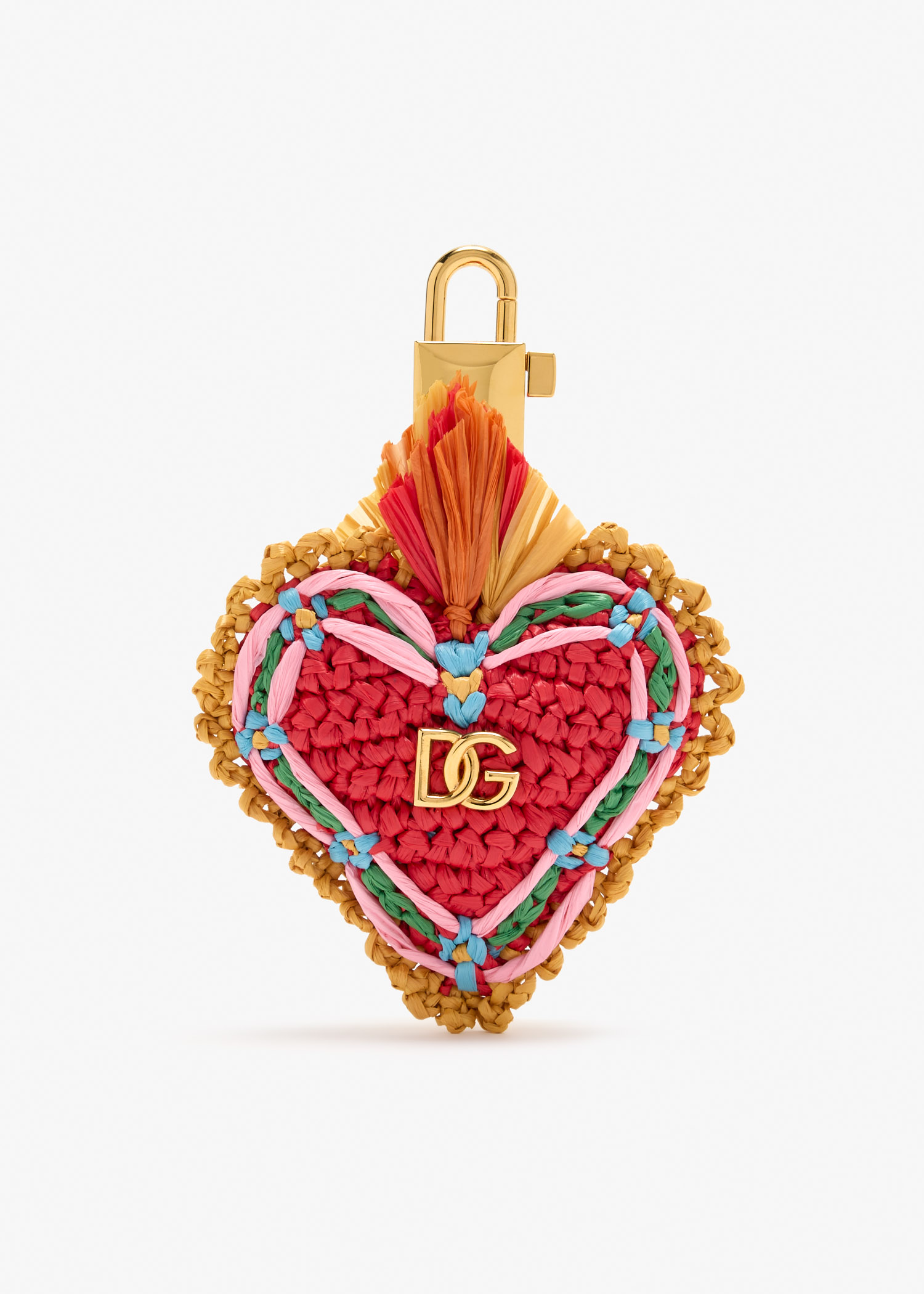 

DG raffia bag charm, Multicolored
