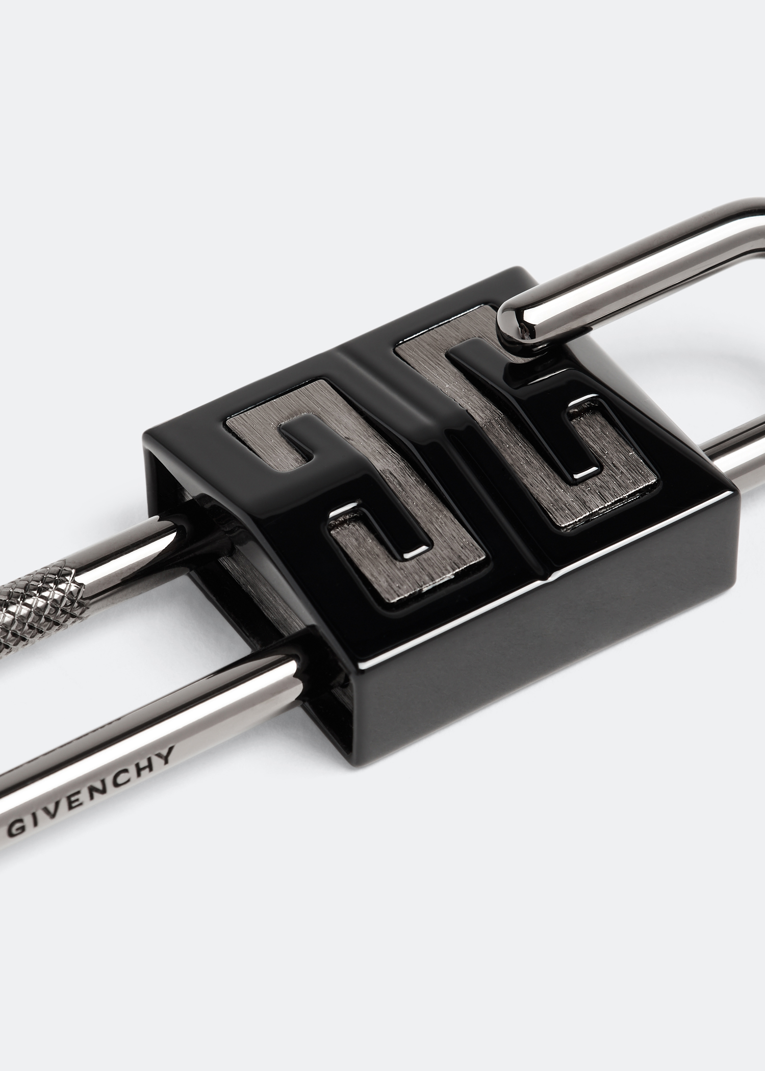 

4G padlock keyring, Black