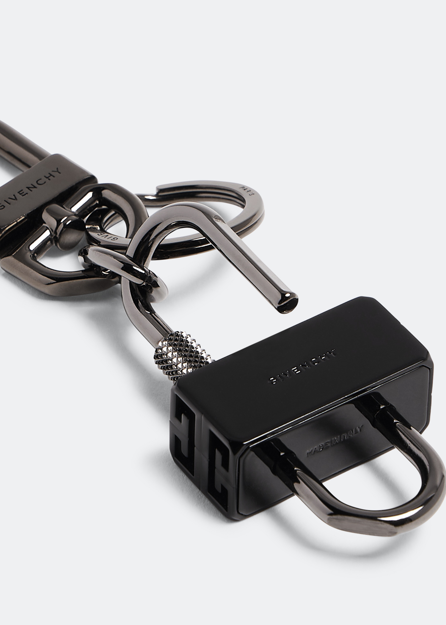 

U Padlock keyring, Black