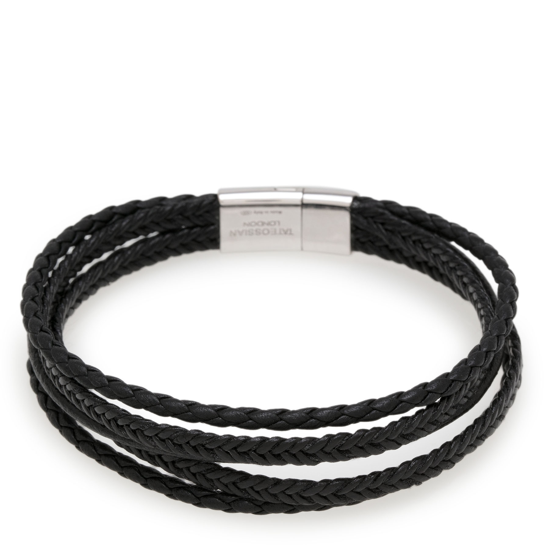 

Braided leather bracelet, Black