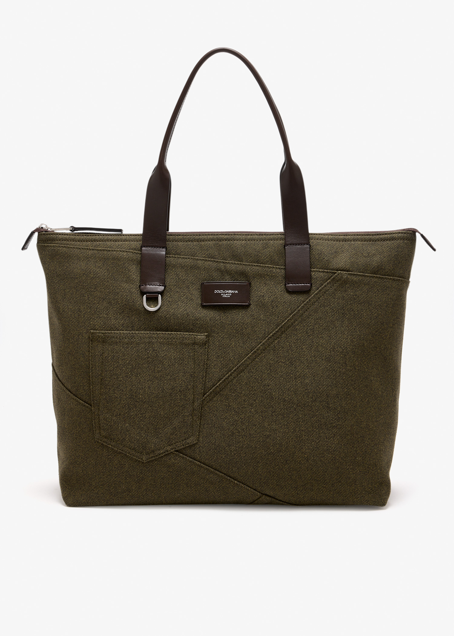 

Adamo Patchwork shopping bag, Khaki