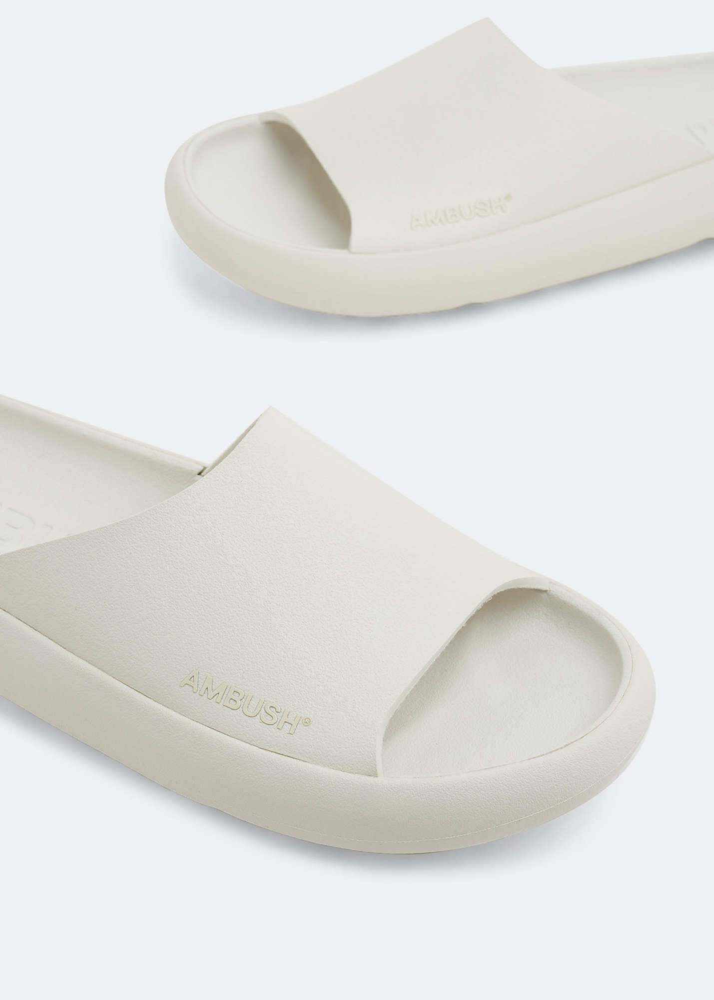 

Logo rubber sliders, White