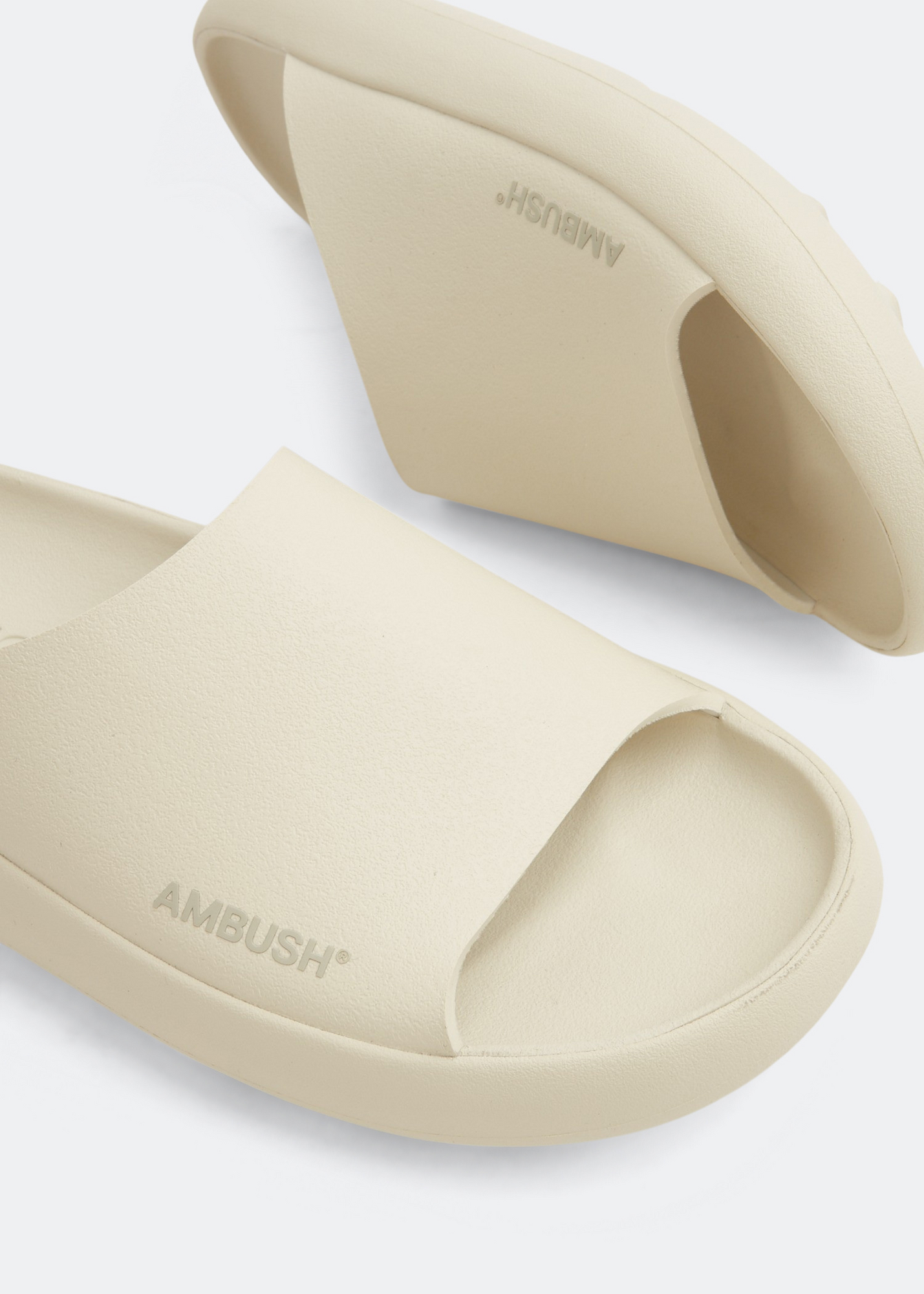 

Logo rubber sliders, White