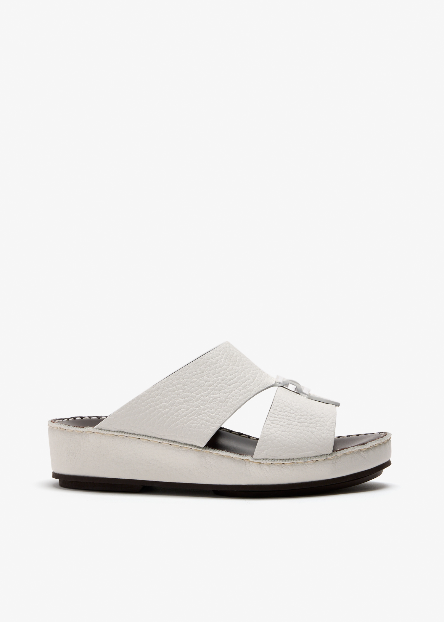 

Isola Quadratura Deercalf sandals, White