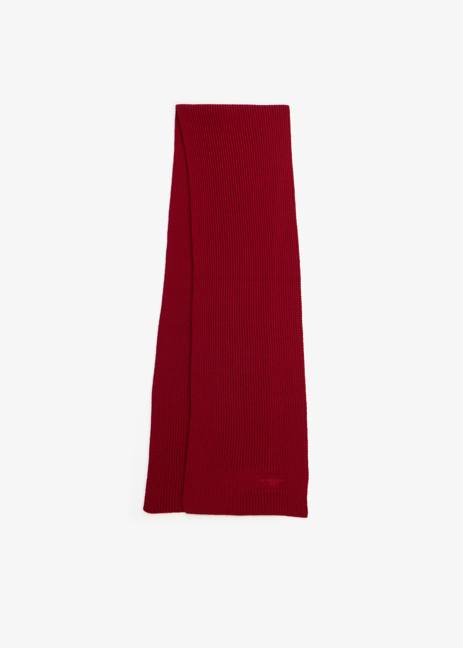 

Logo wool scarf, Red
