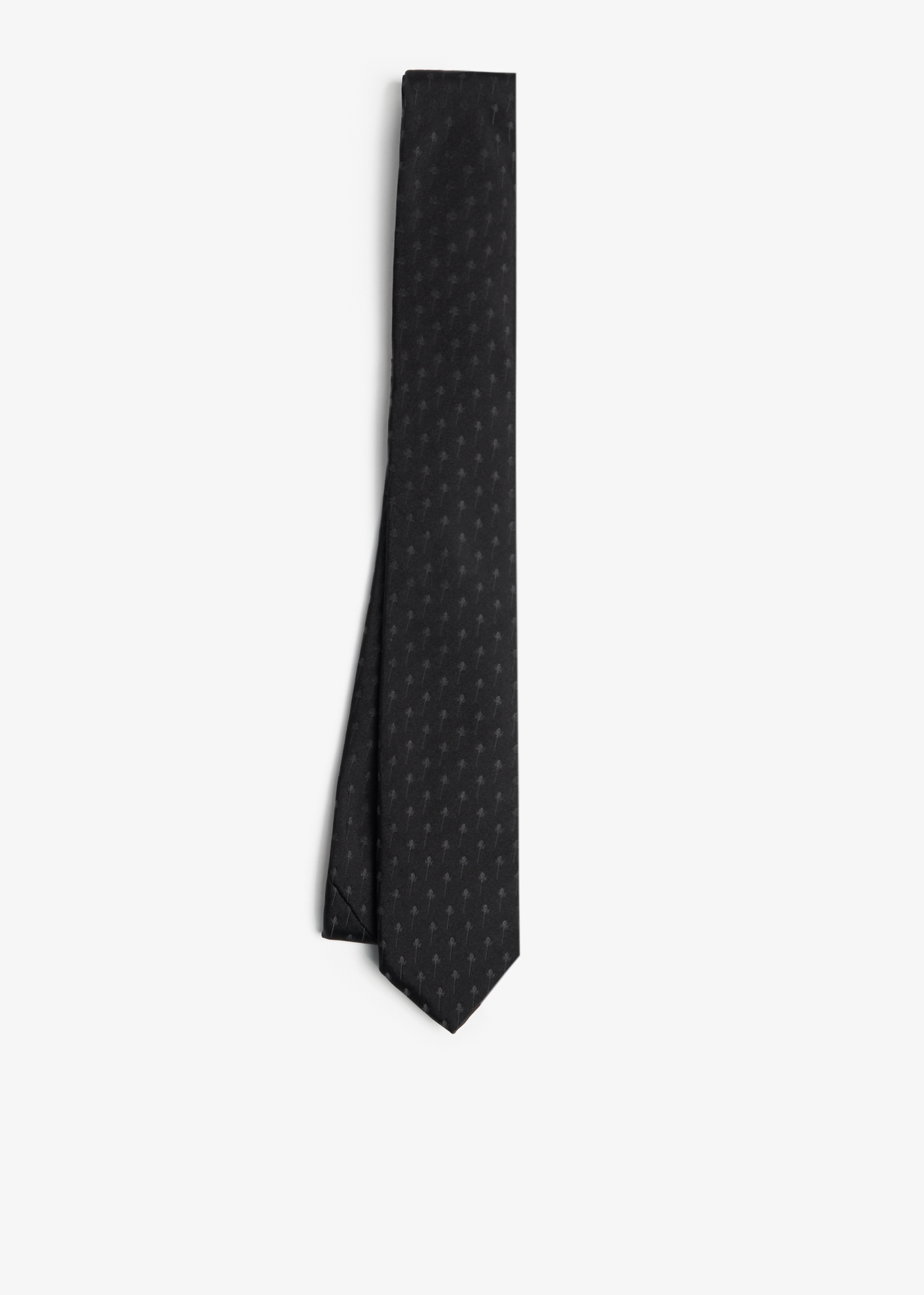 

Printed silk tie, Black