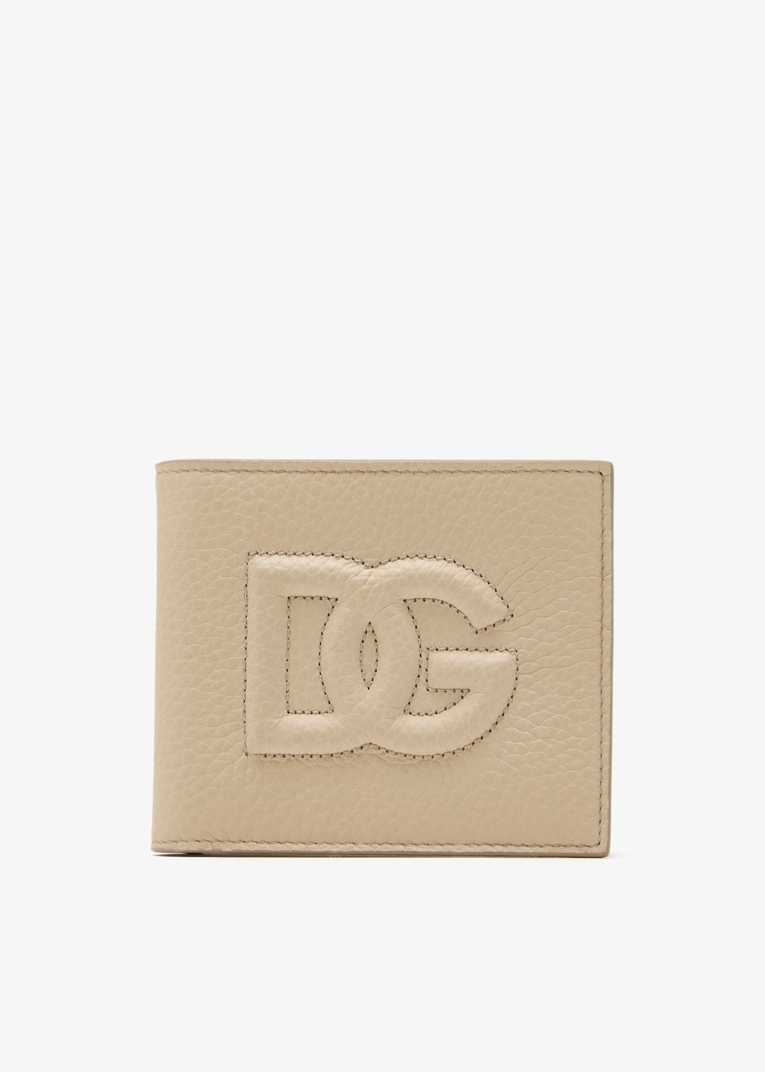 

DG logo bifold wallet, Beige