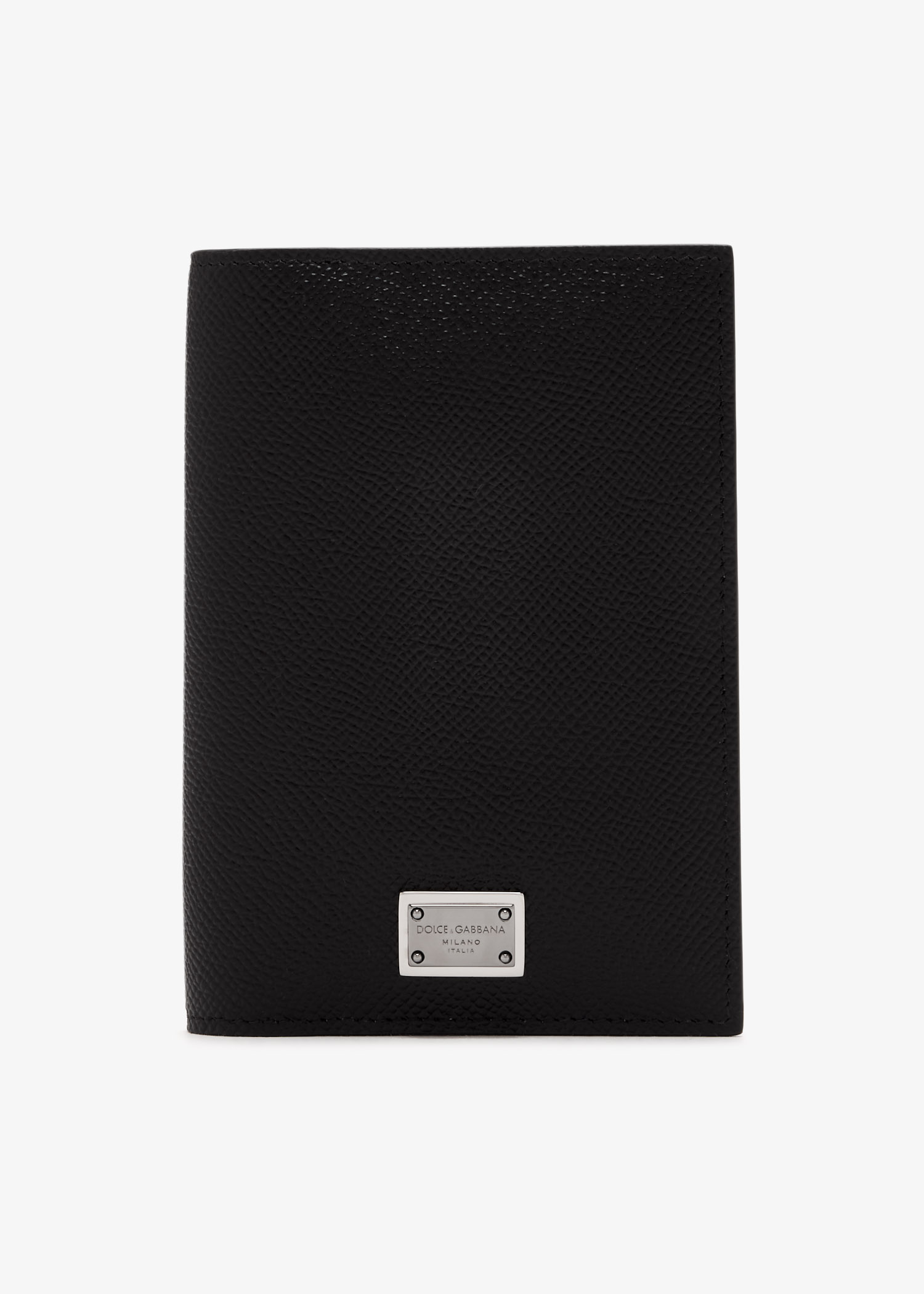 

Logo tag passport holder, Black