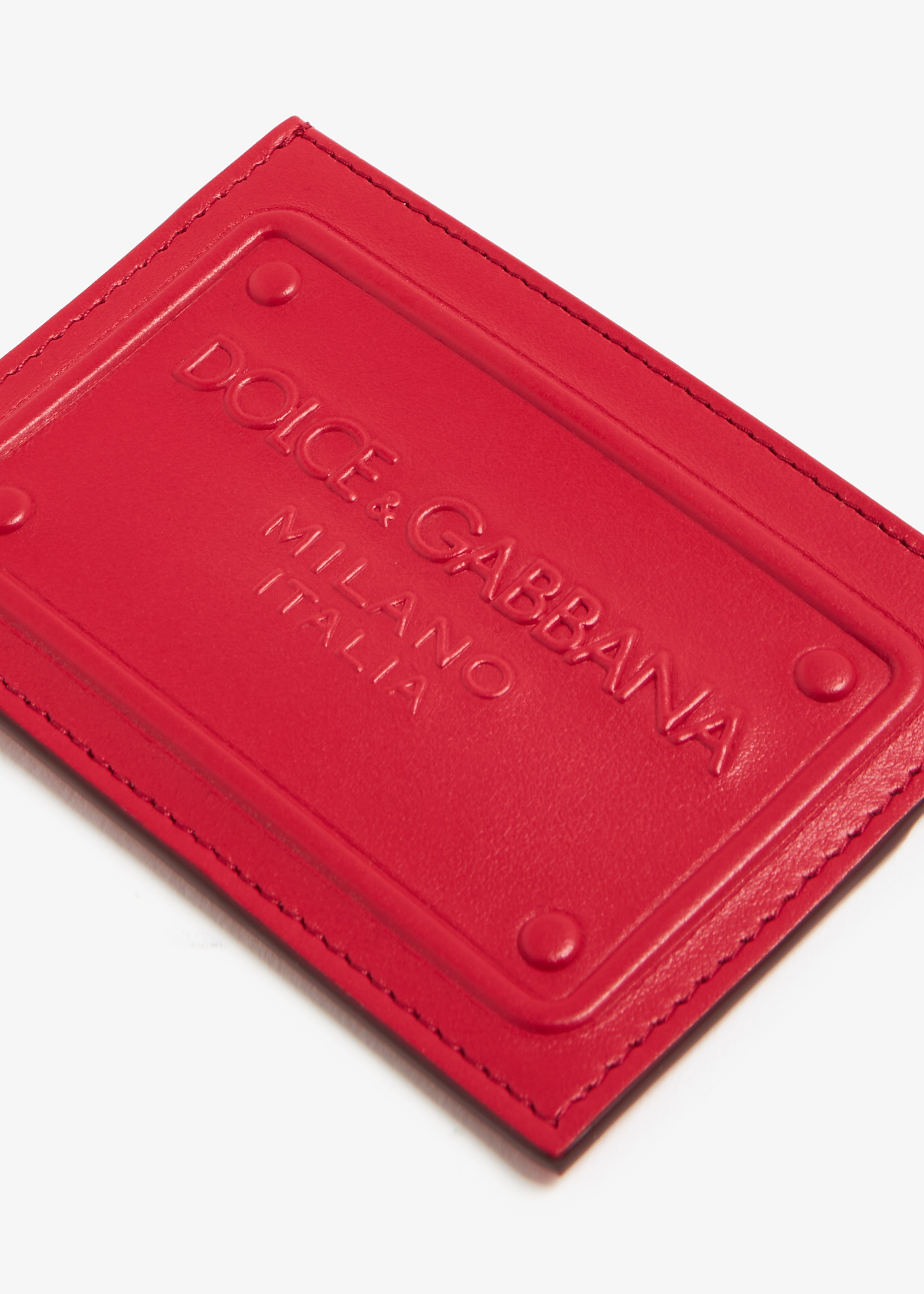 

Raised logo card holder, Red
