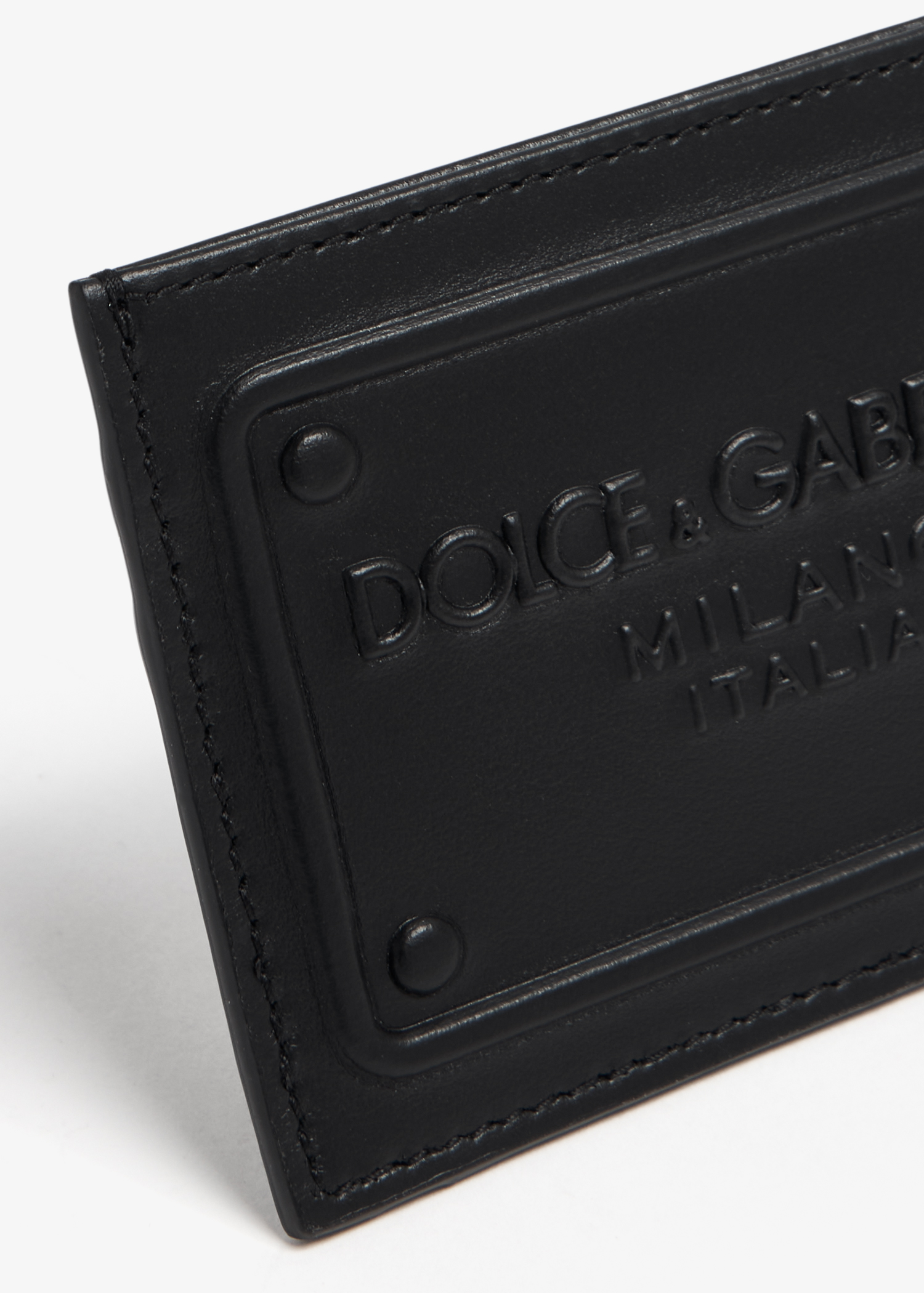 

Raised logo card holder, Black