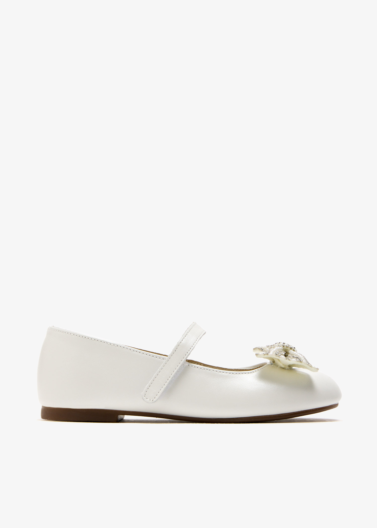 

Bow ballerinas, White