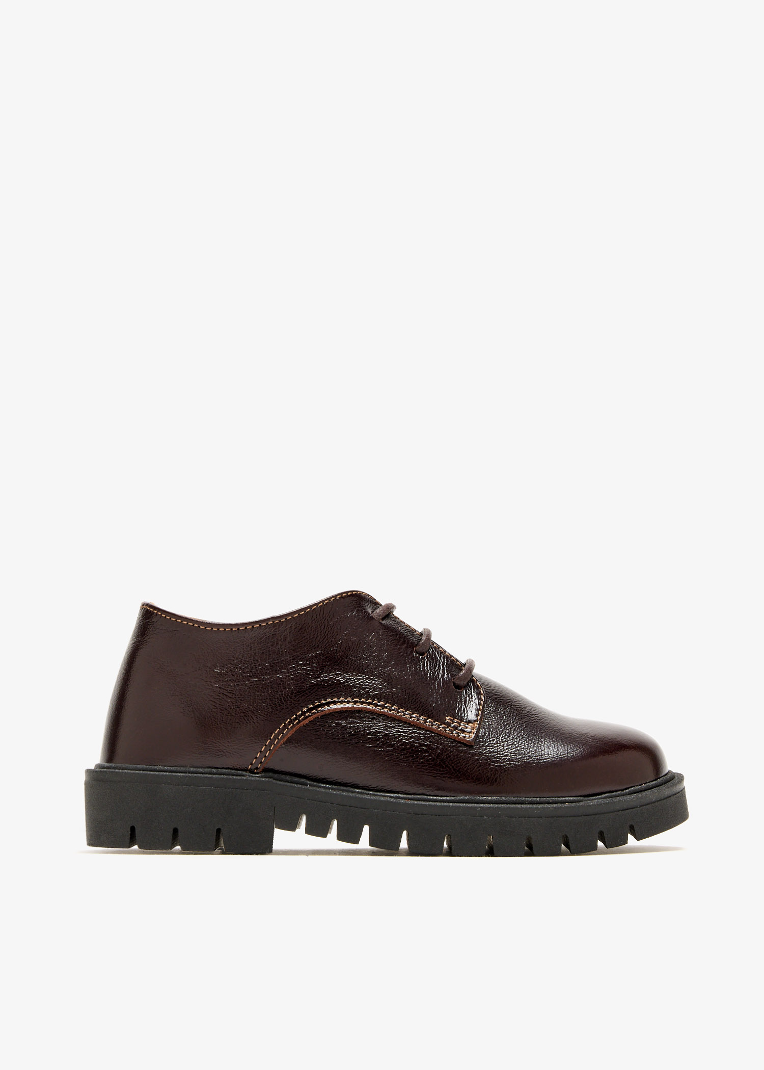 

Leather lace-up shoes, Brown