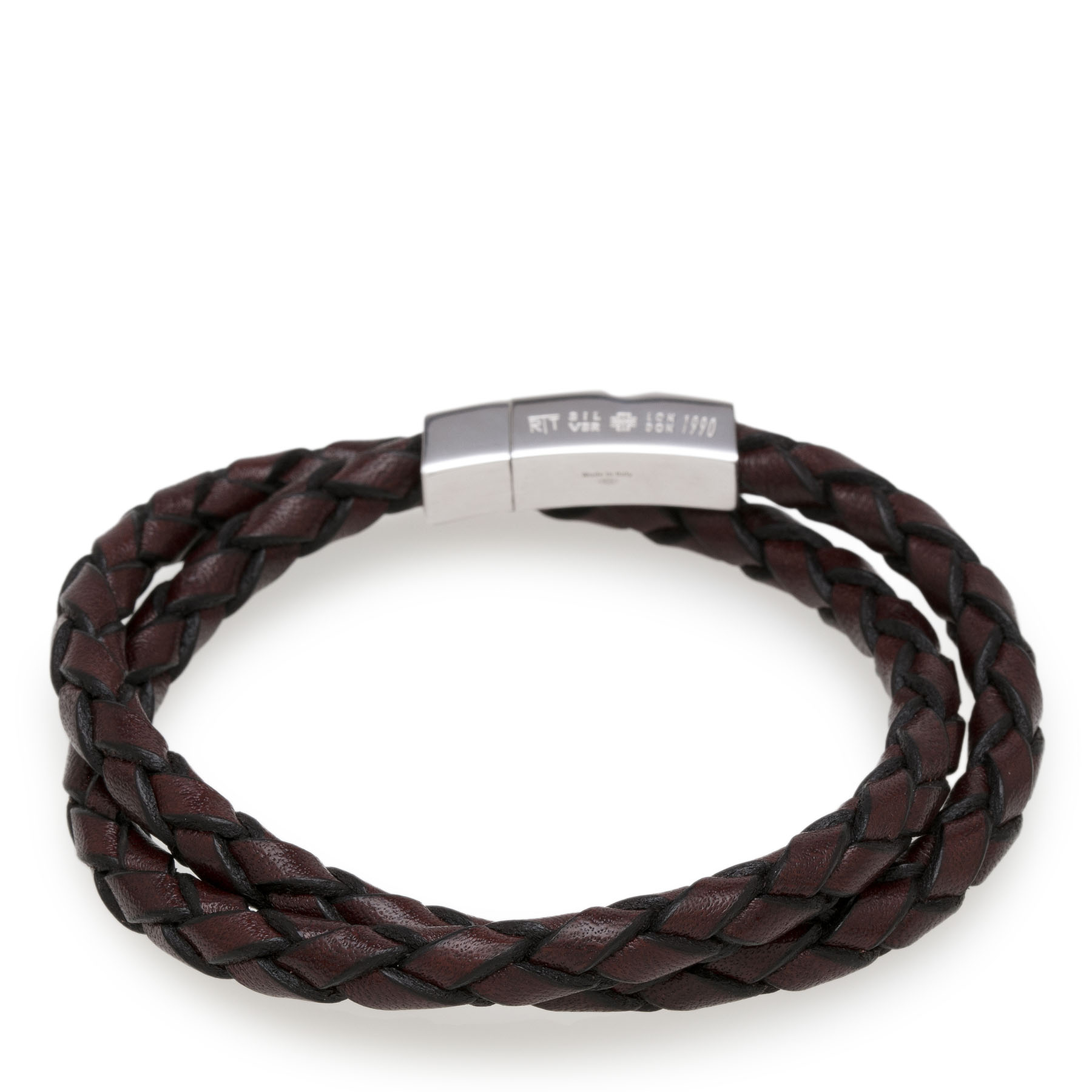 

Braided leather bracelet, Brown