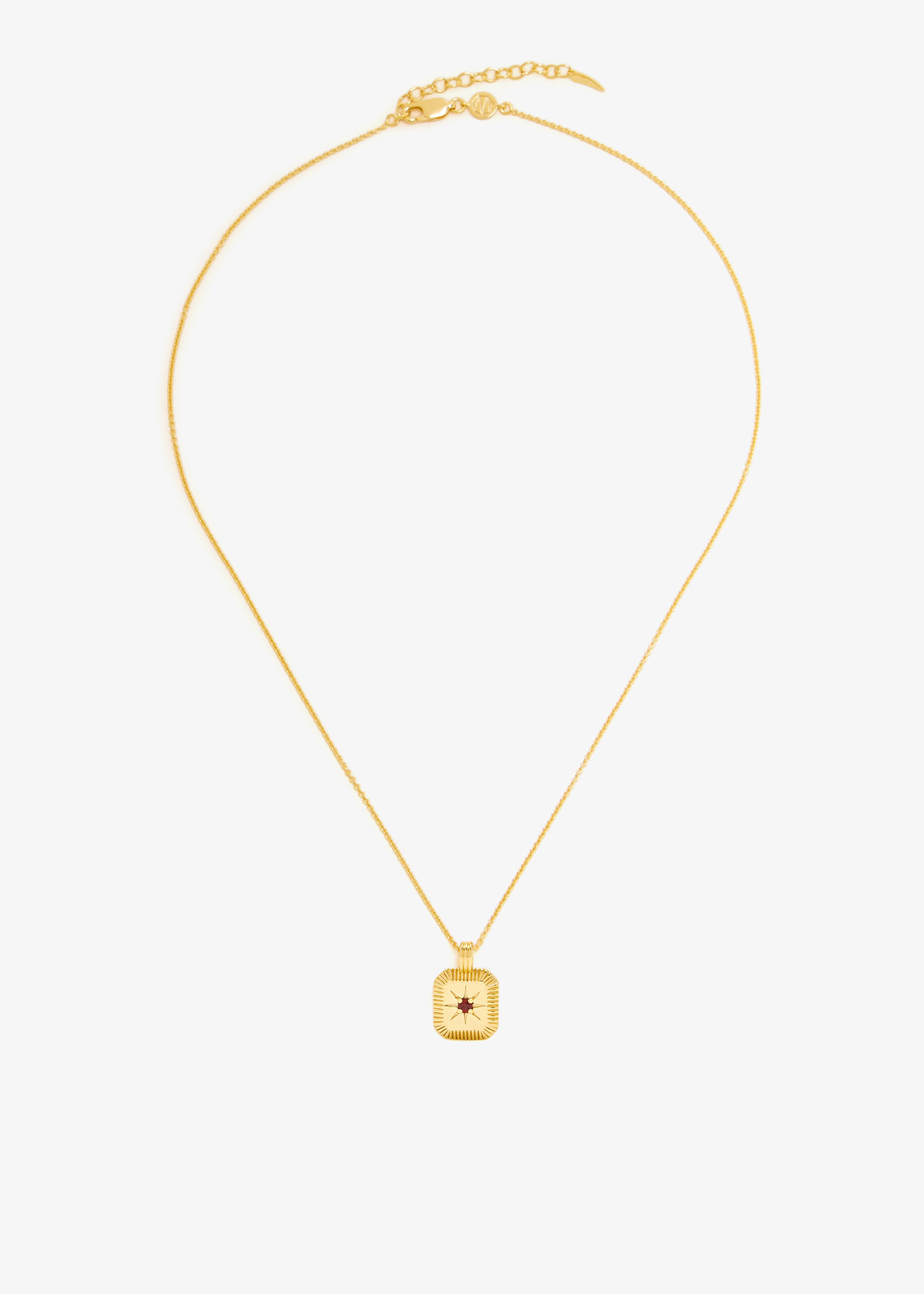 

January Birthstone pendant necklace, Gold