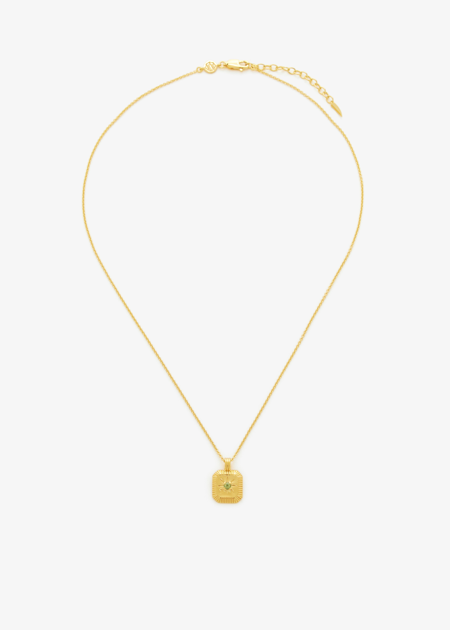 

August Birthstone pendant necklace, Gold