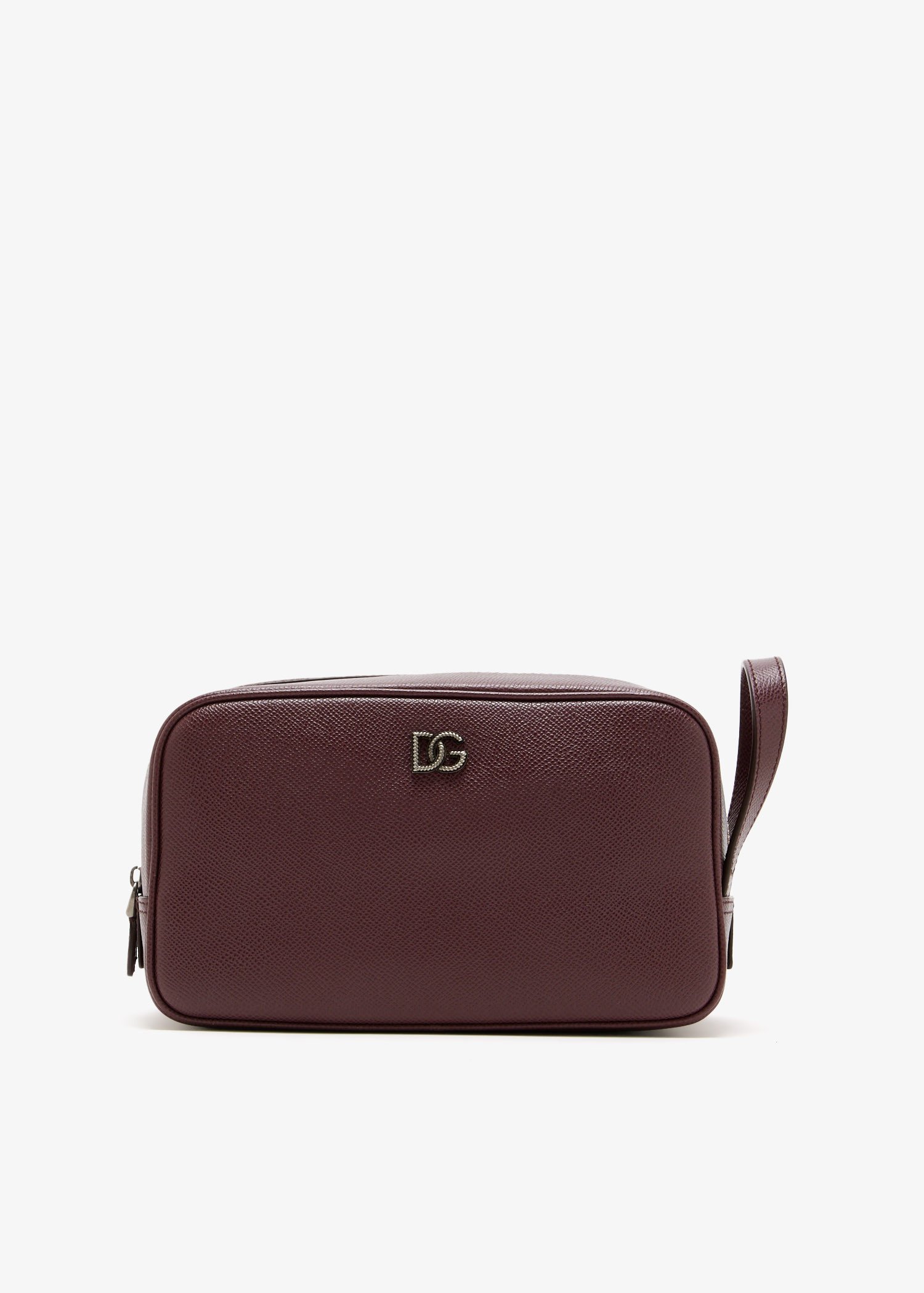 

Calfskin necessaire bag, Burgundy