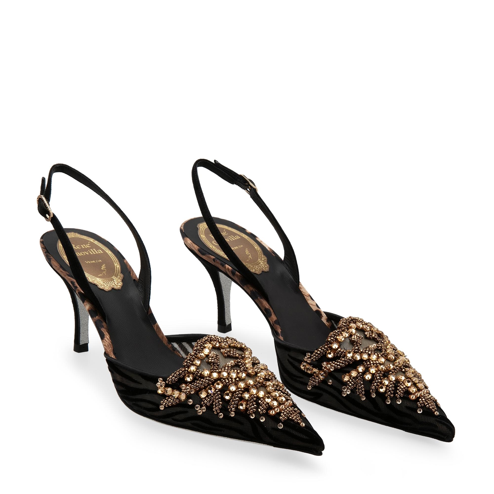 

Crystal-embellished pumps, Black