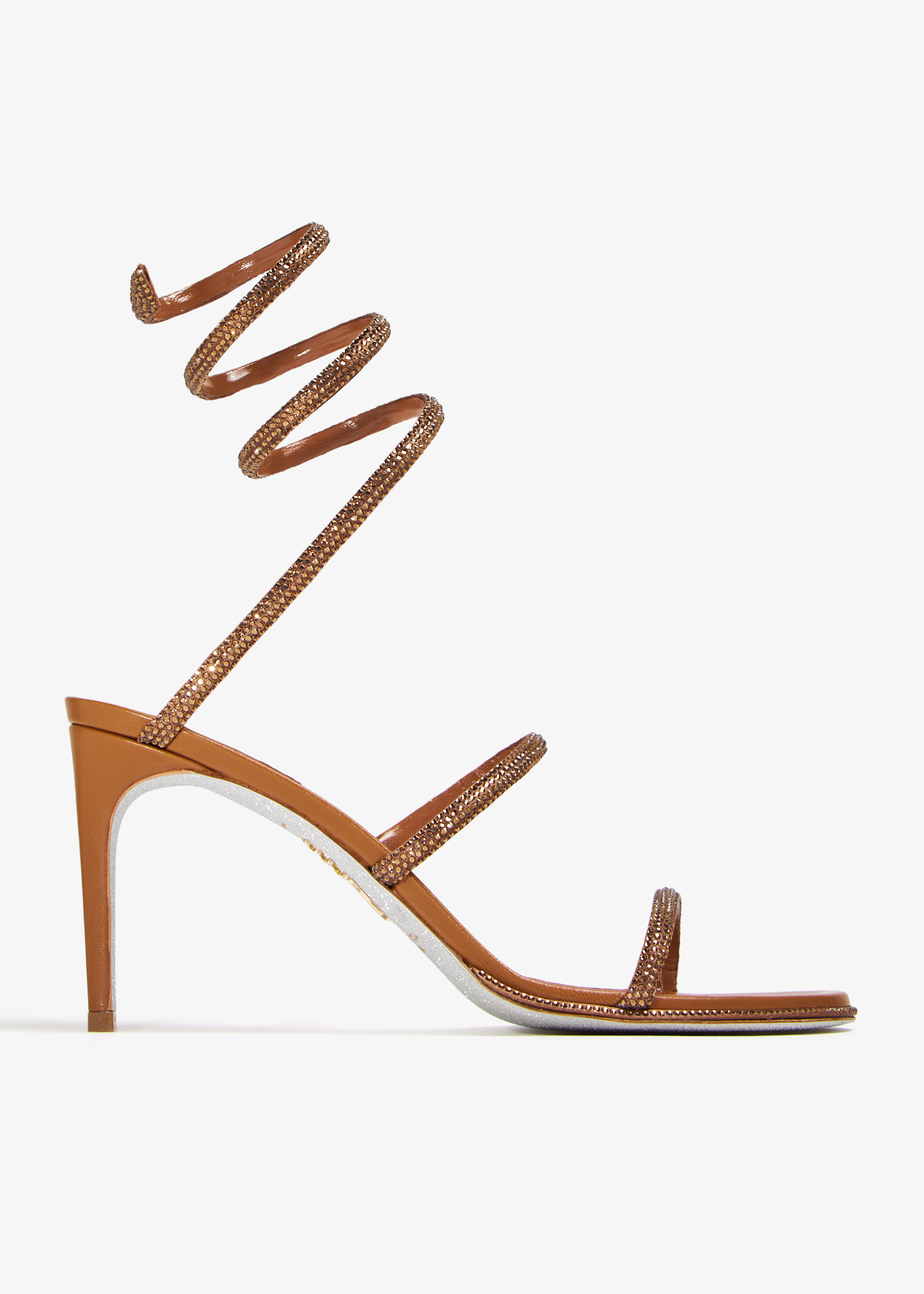 

Cleo crystal-embellished sandals, Brown