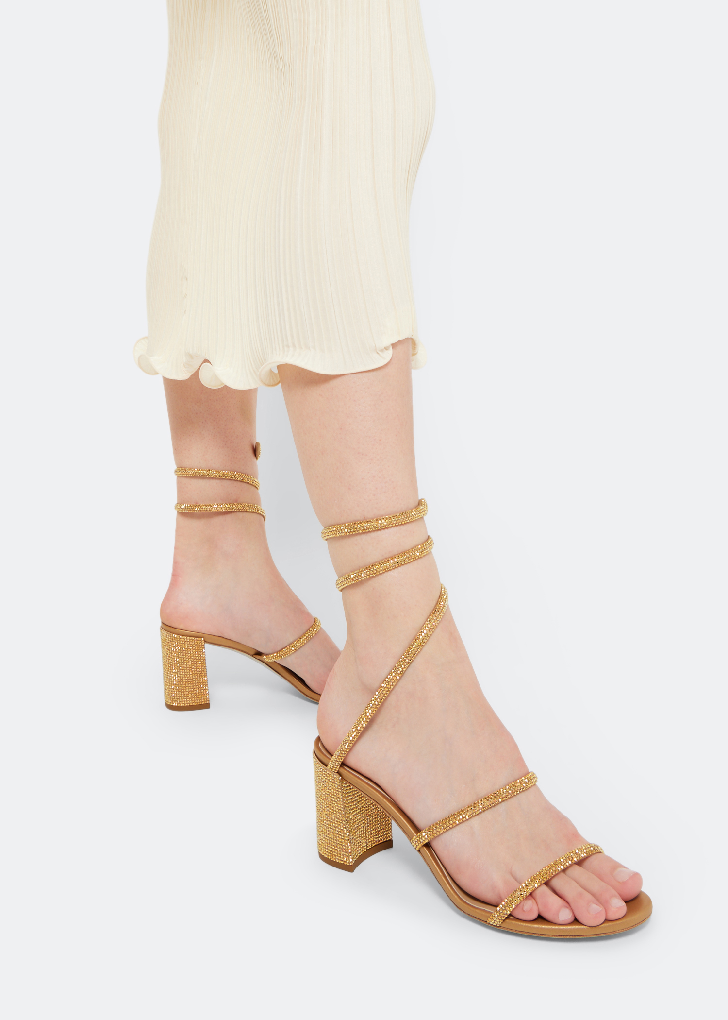 

Cleo crystal-embellished sandals, Gold