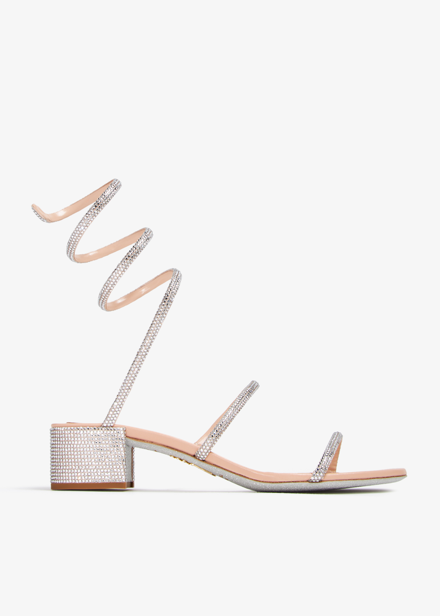

Cleo crystal-embellished sandals, Beige