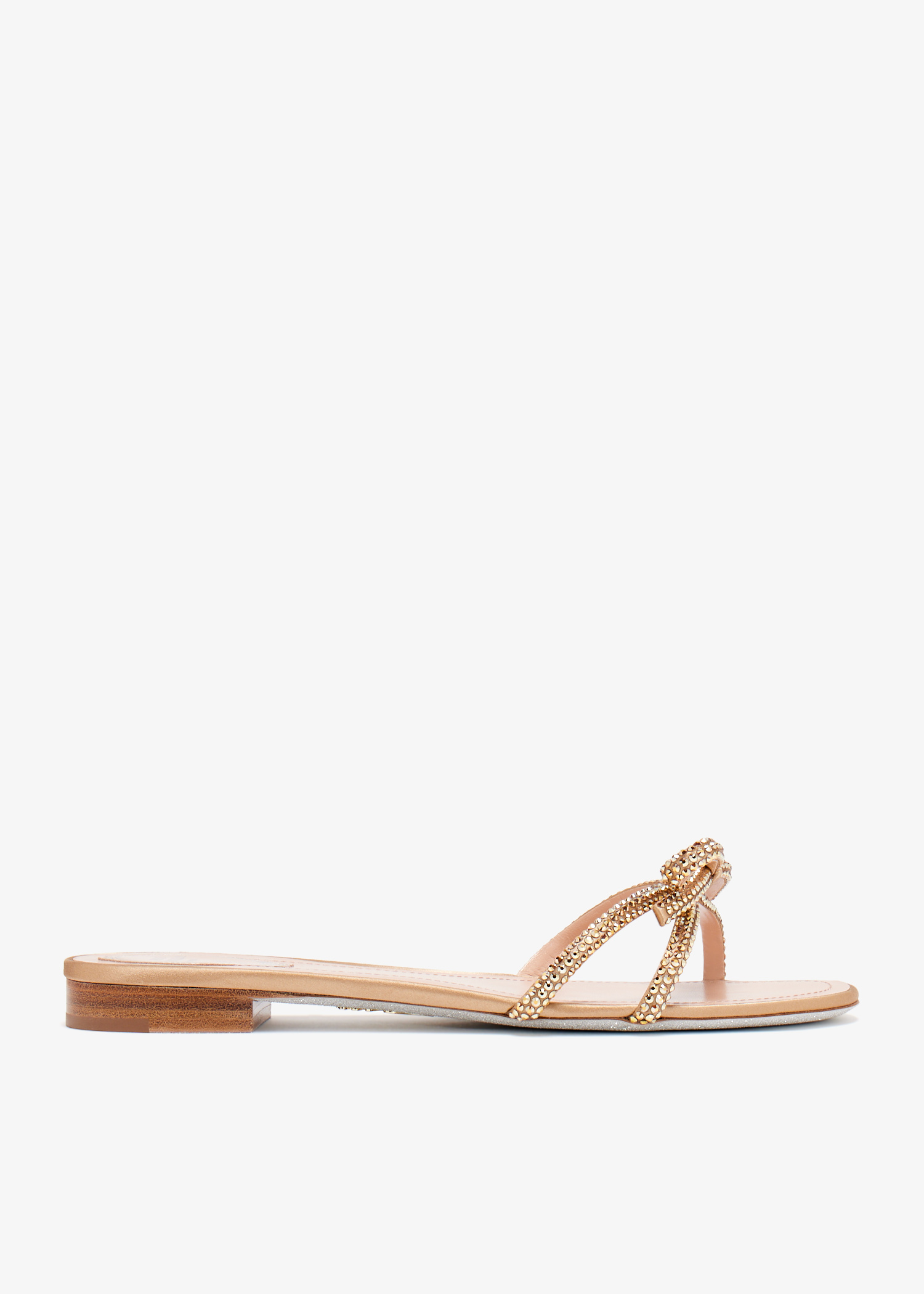 

Ribbon flat sandals, Gold