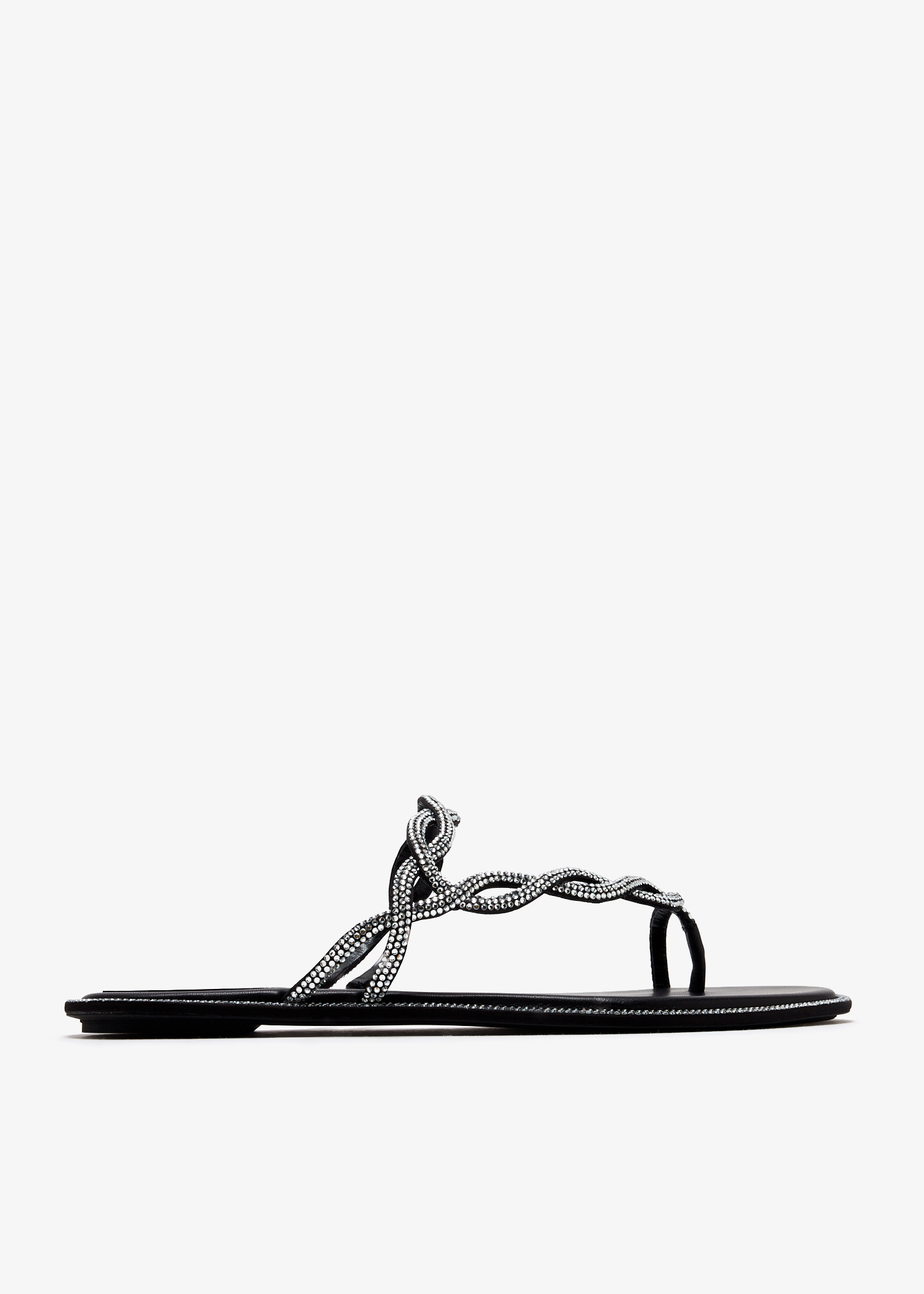 

Braid sandals, Black