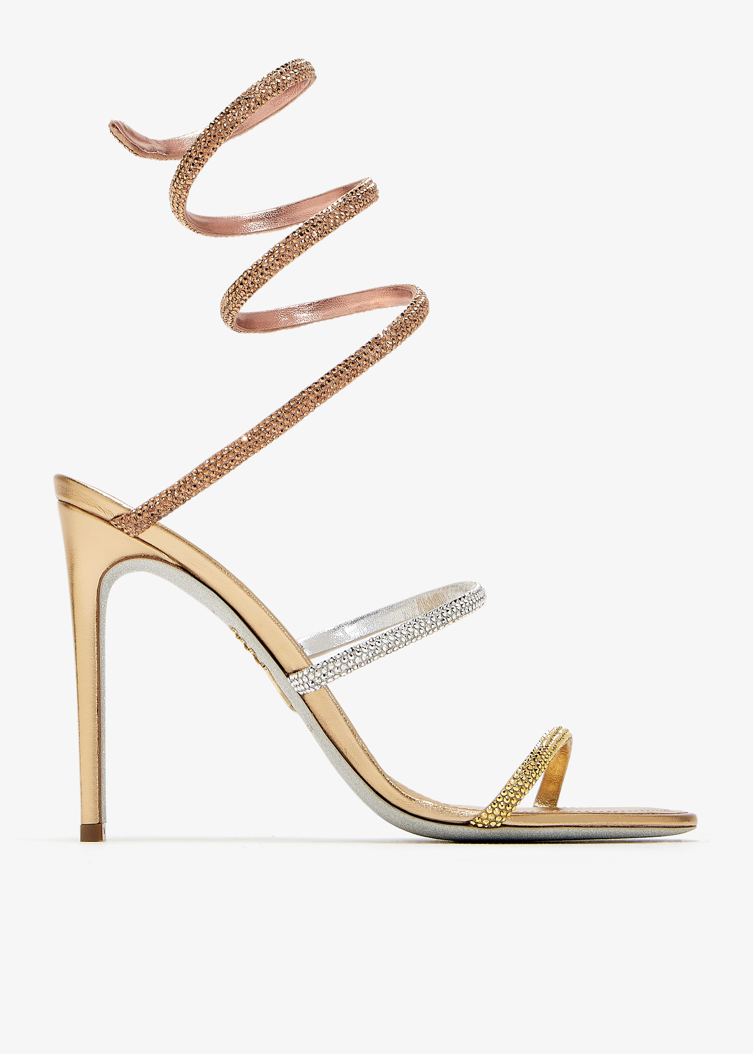 

Cleo crystal-embellished sandals, Gold