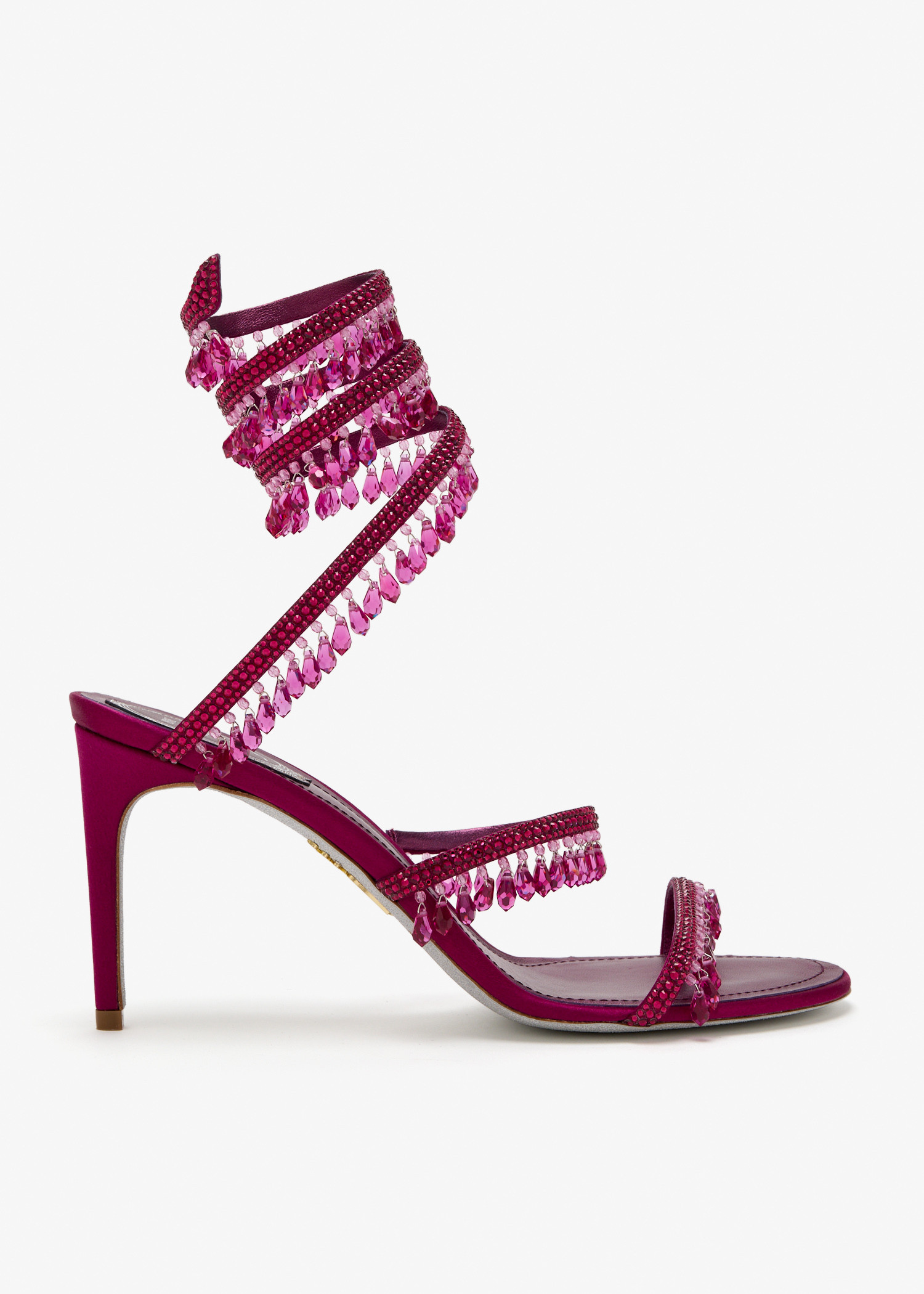 

Chandelier crystal sandals, Pink