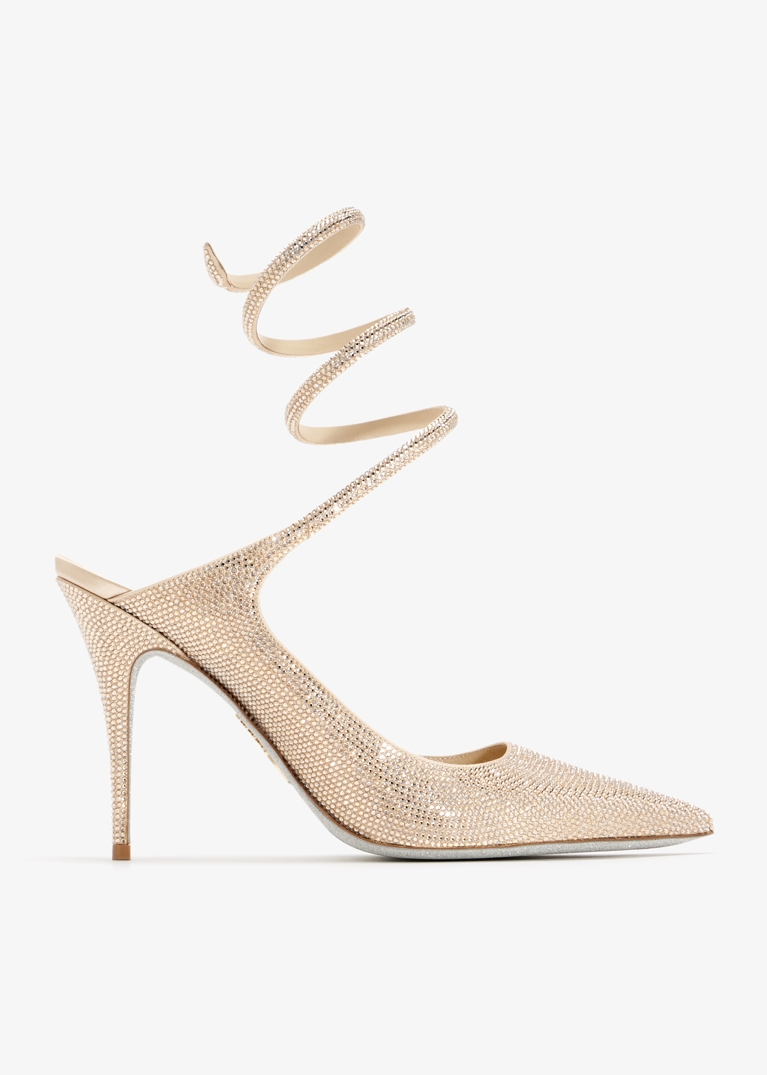 

Crystal-embellished pumps, Beige