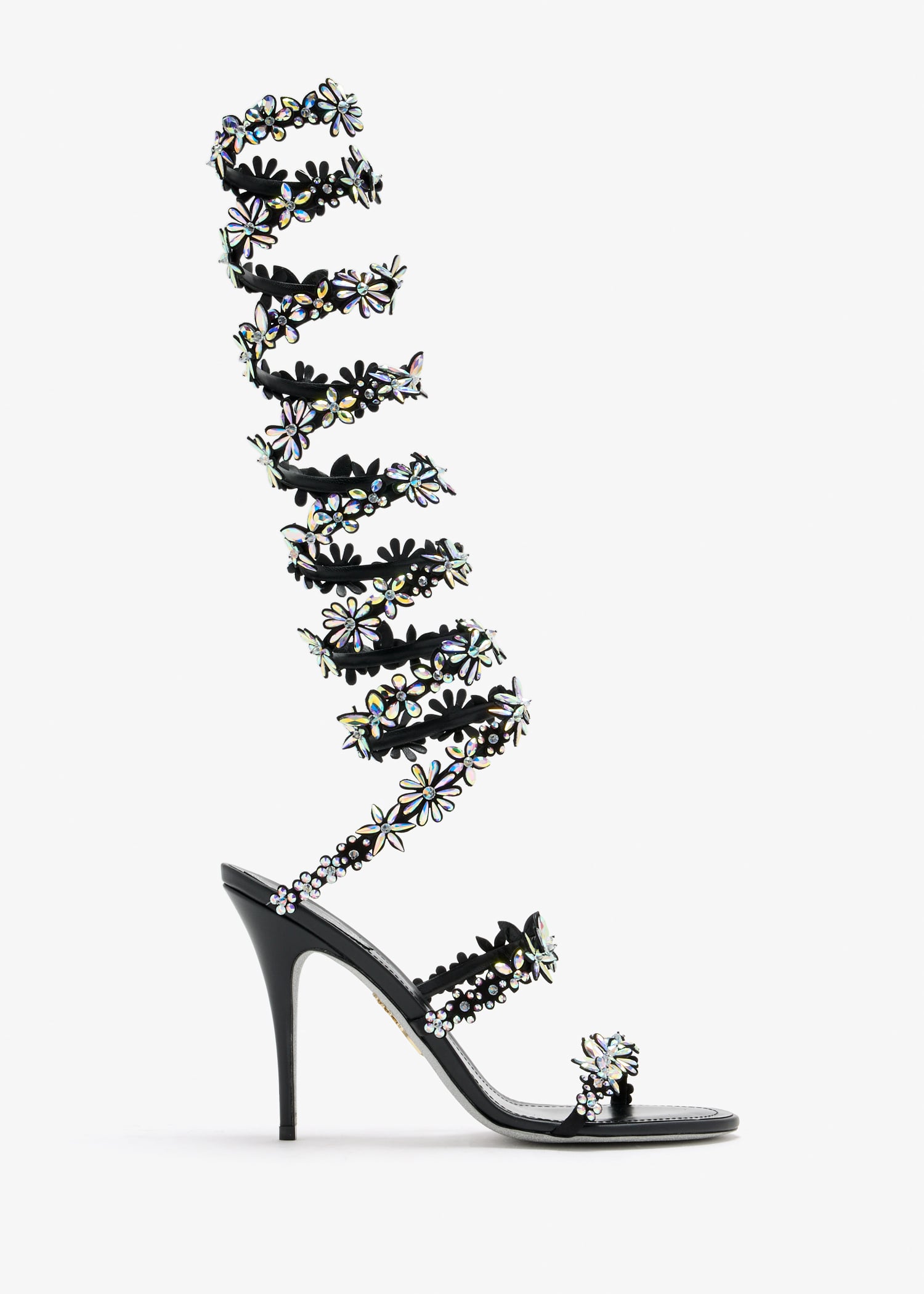 

Eva crystal-embellished sandals, Black