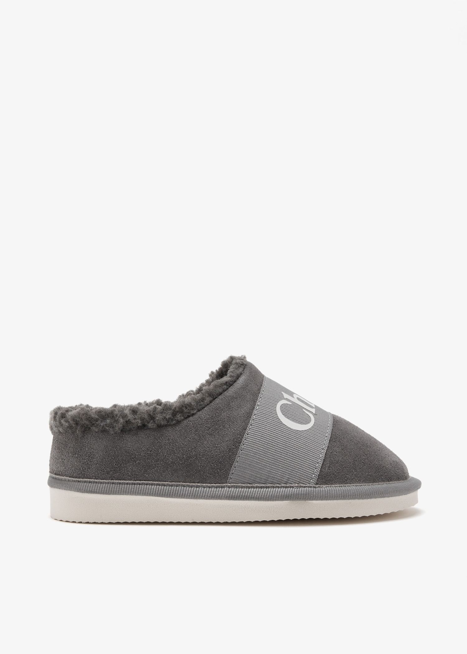 

Logo slippers, Grey