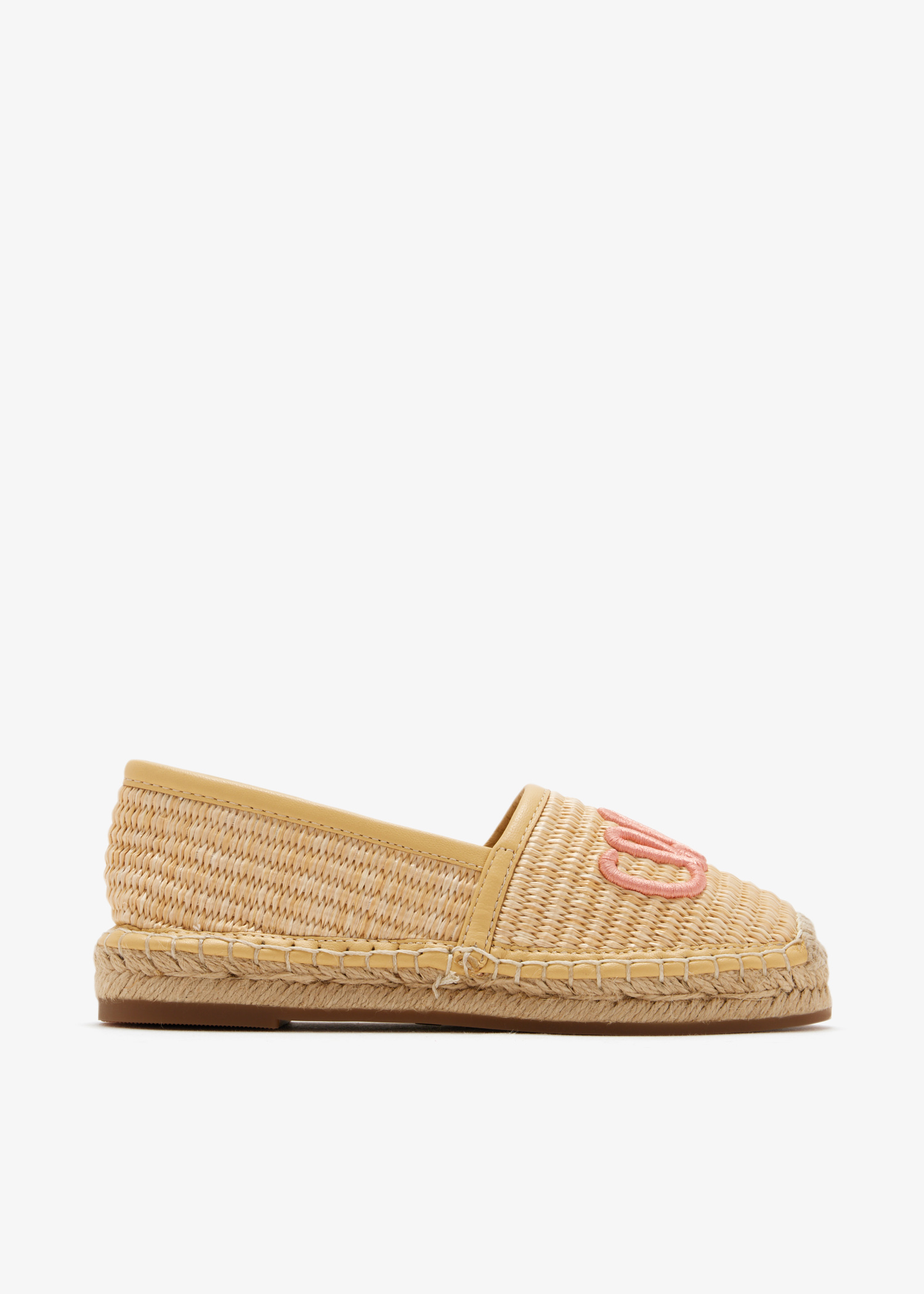 

Logo embroidered espadrilles, Beige