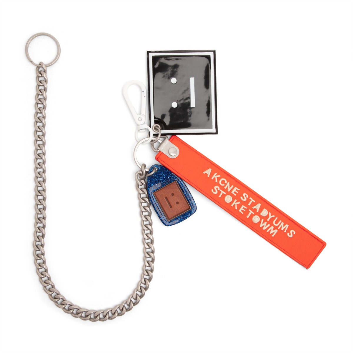 

Face keyring, Silver