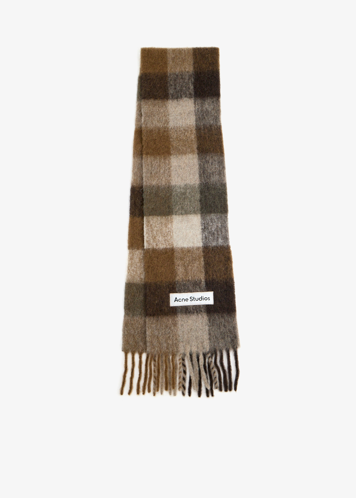 

Wool mohair narrow scarf, Brown