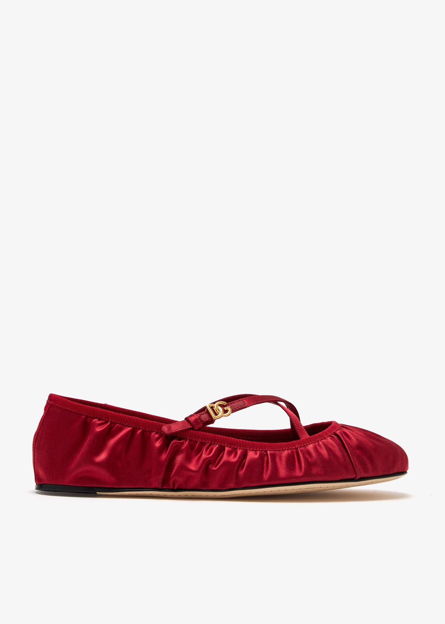 

Satin ballet flats, Red