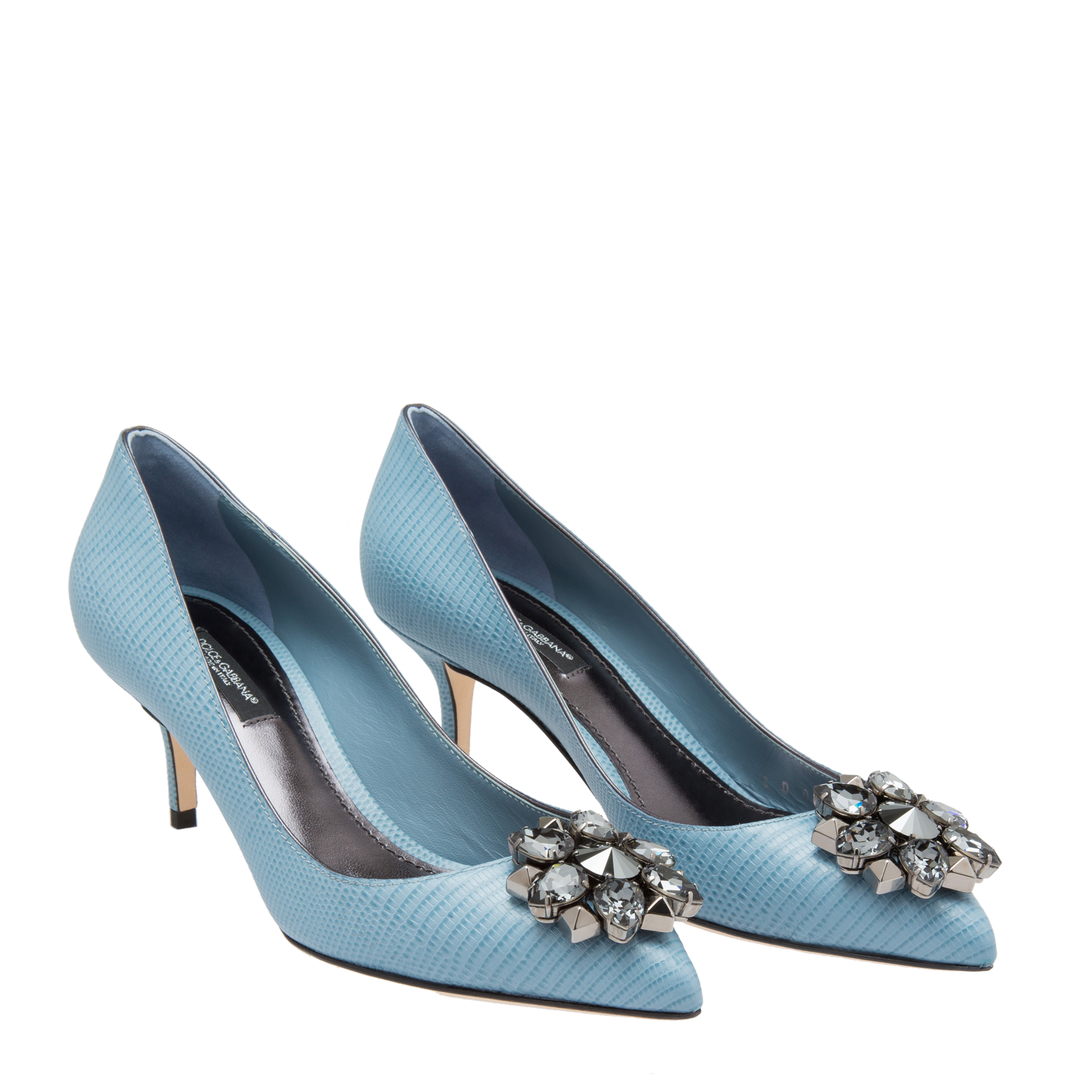 

Embellished leather pumps, Multi-coloured