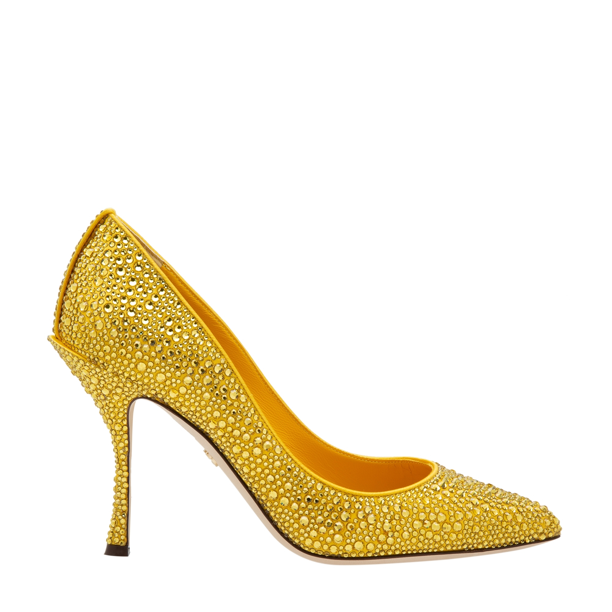

Embellished point-toe pumps, Gold