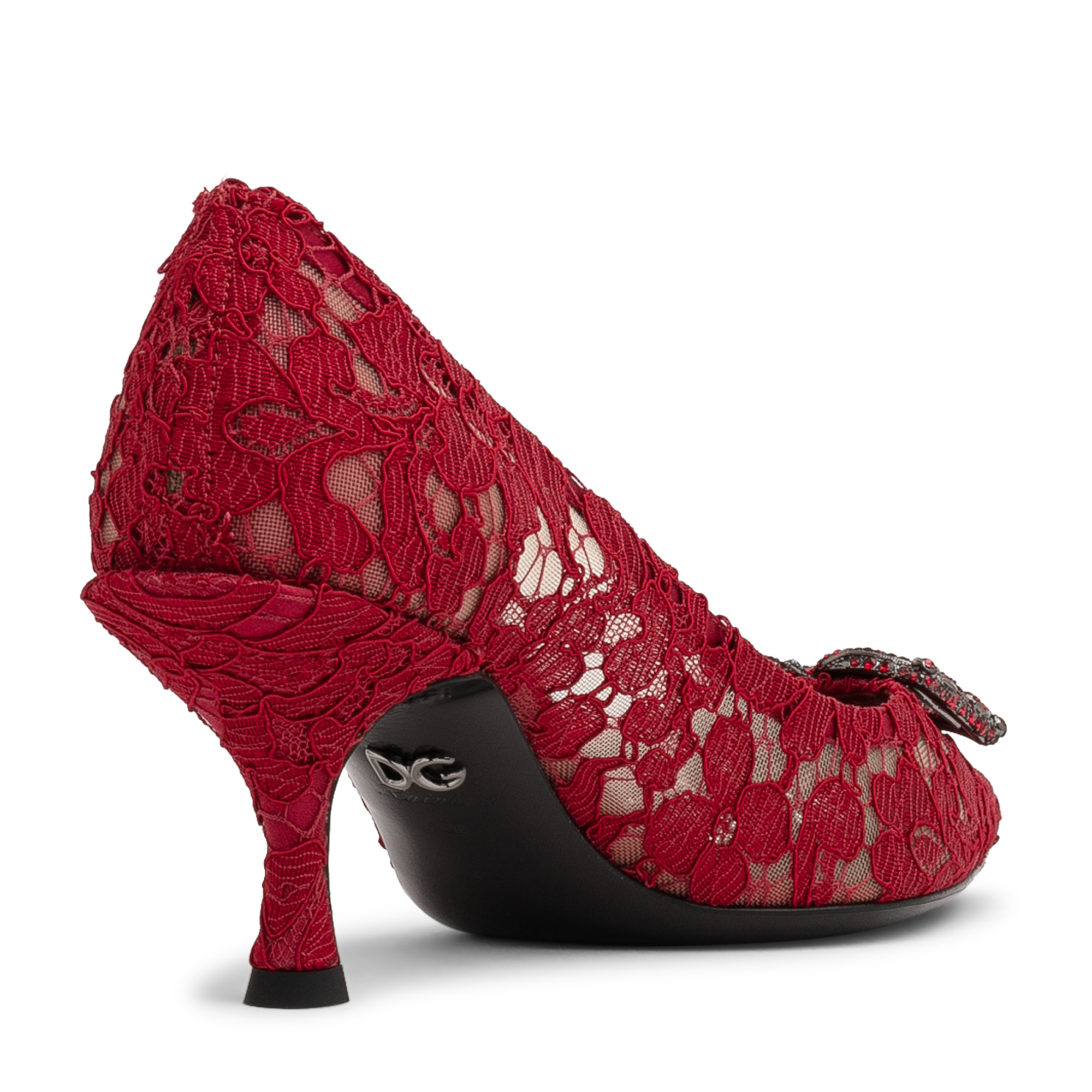 

Taormina lace pumps, Red
