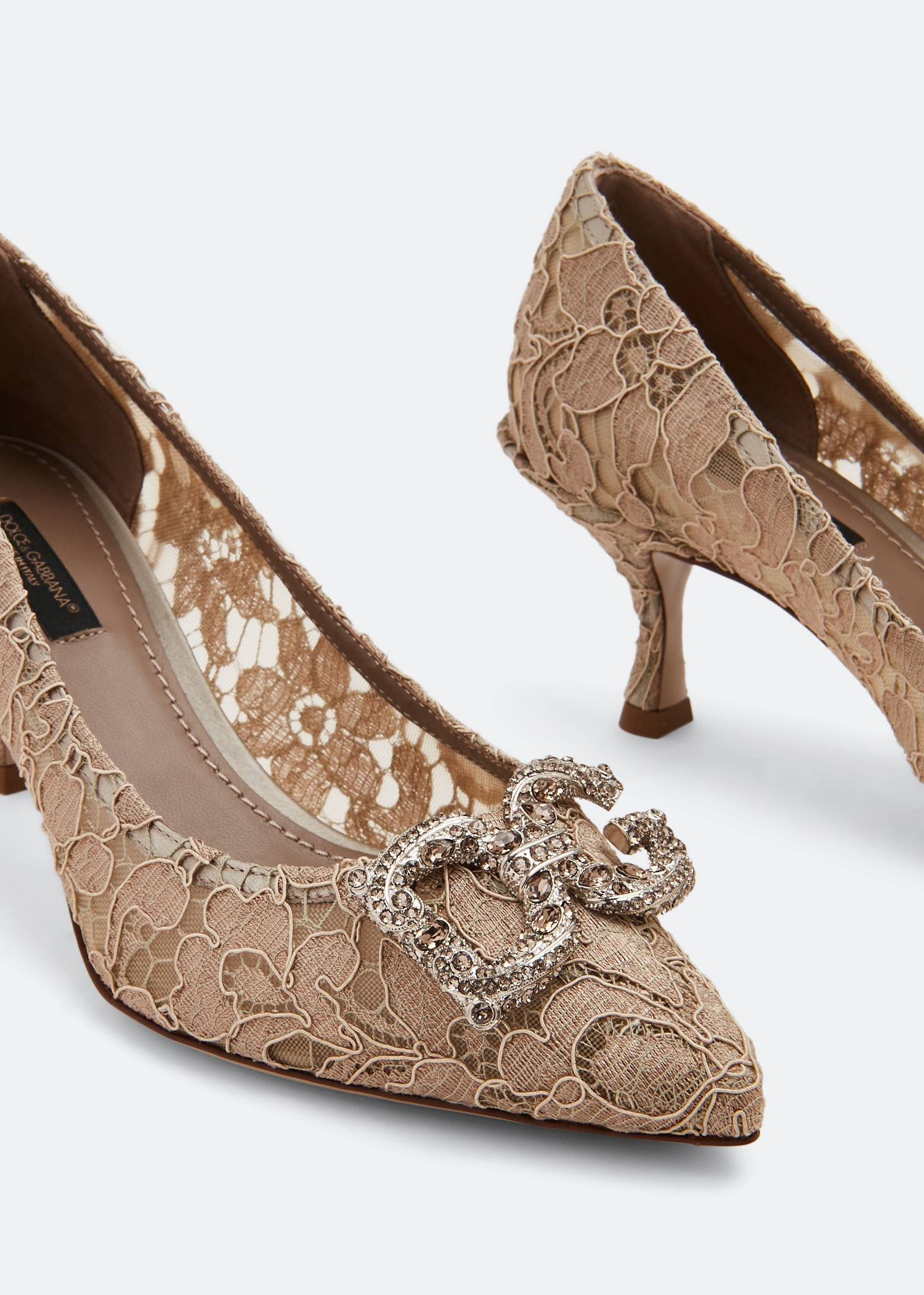 

Taormina lace pumps, Beige