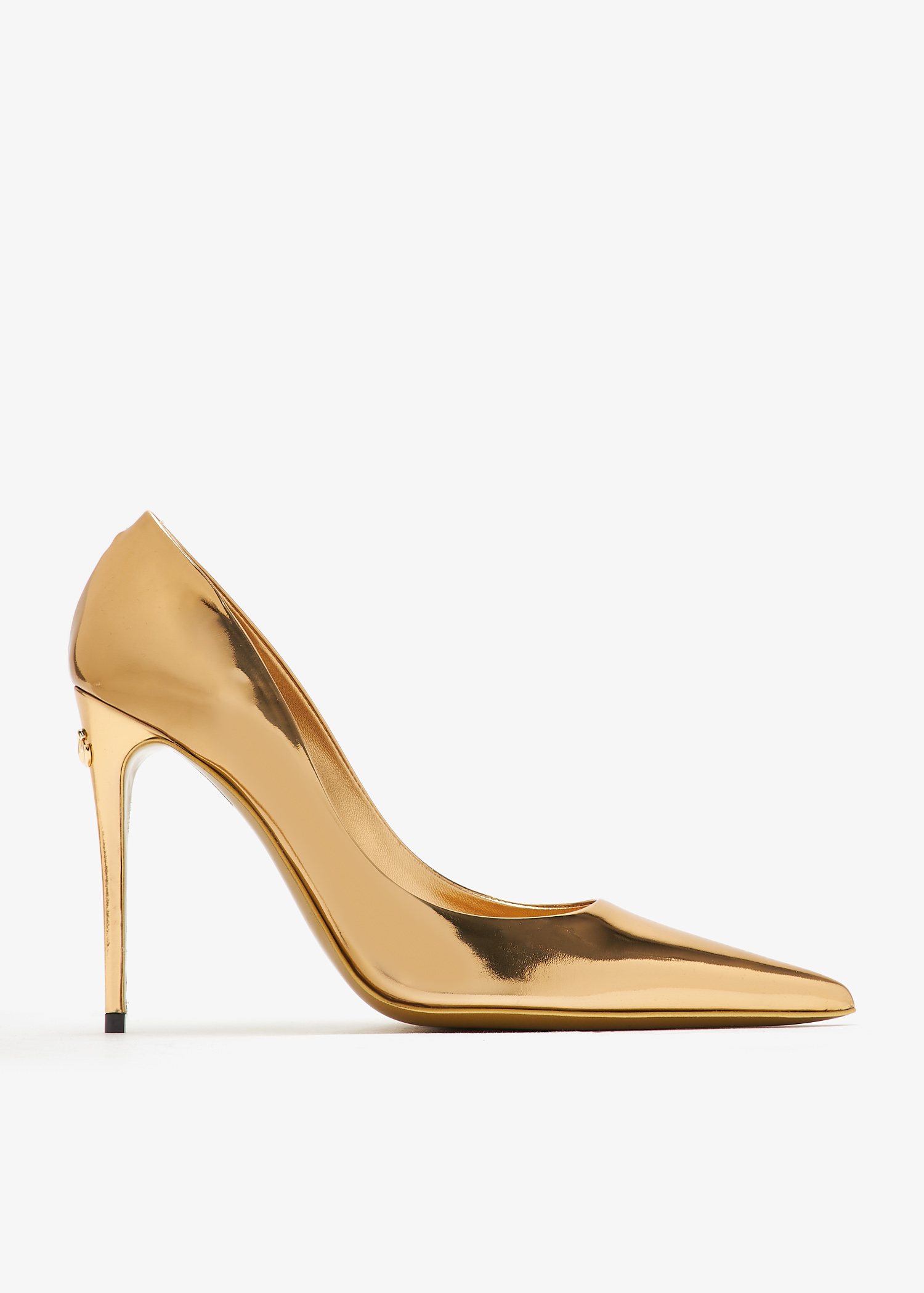 

Mirror leather pumps, Gold