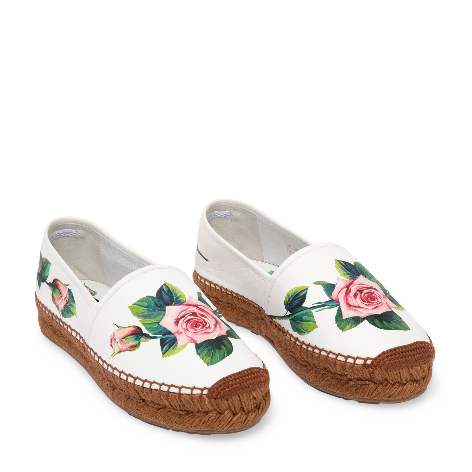 

Tropical rose espadrilles, White