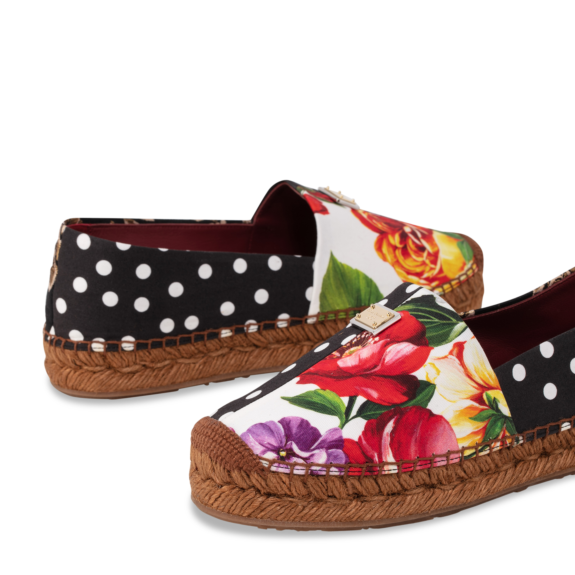 

Patchwork print espadrilles, Multi-coloured