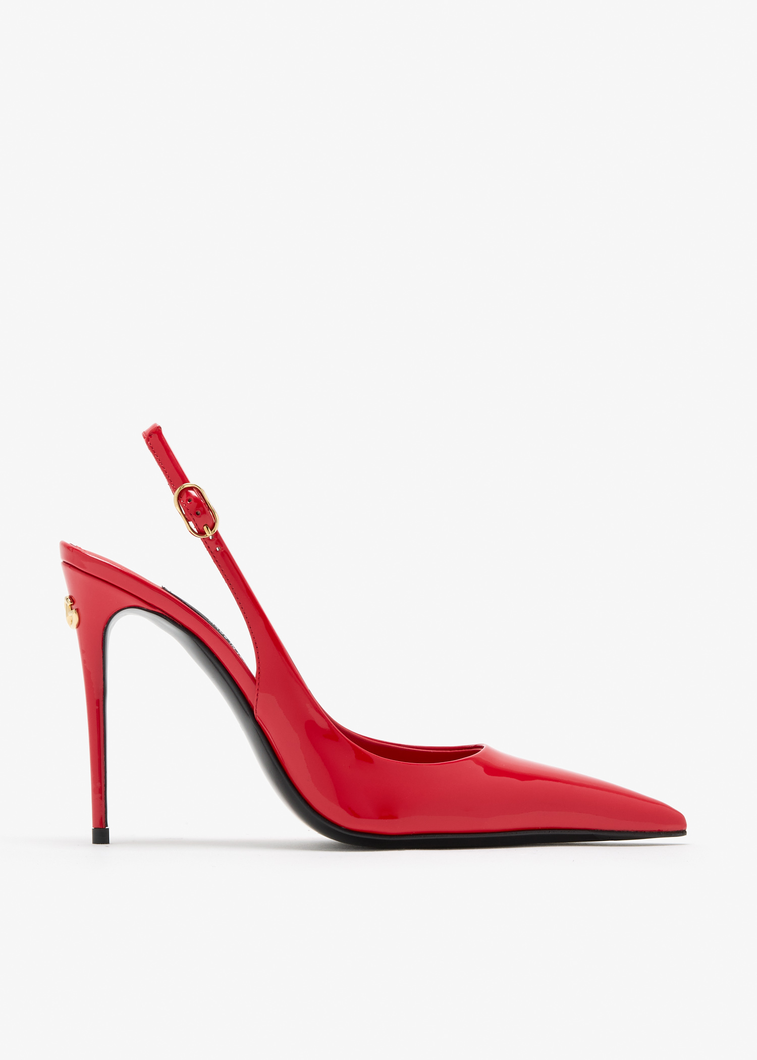 

Patent leather slingbacks, Red