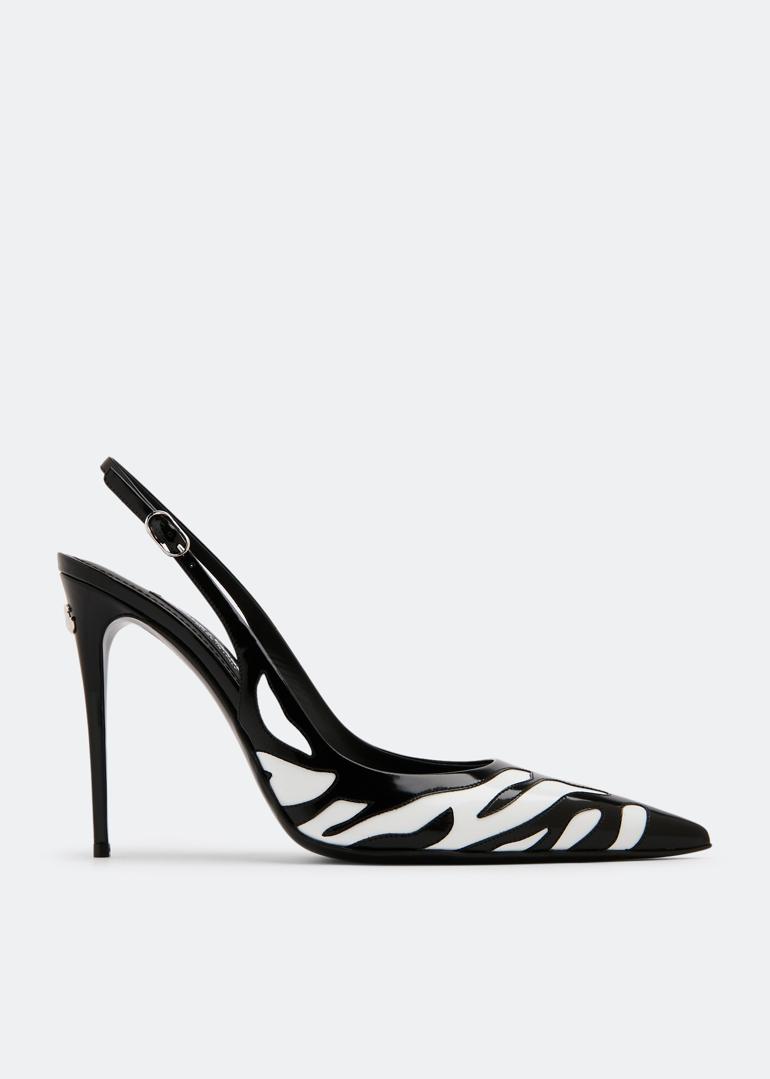 

Zebra-print slingback pumps, Animal print