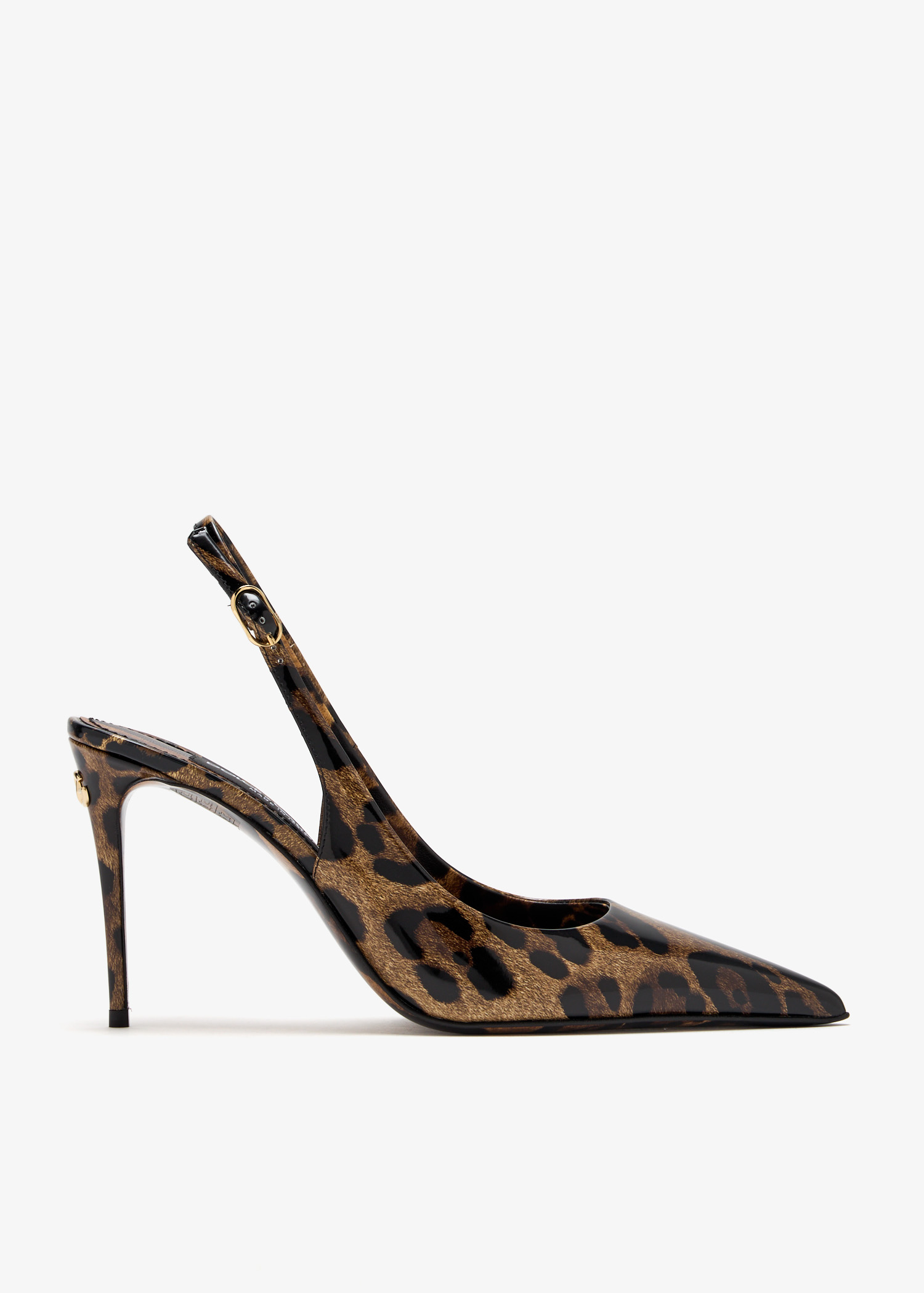 

KIM polished slingback pumps, Animal printed