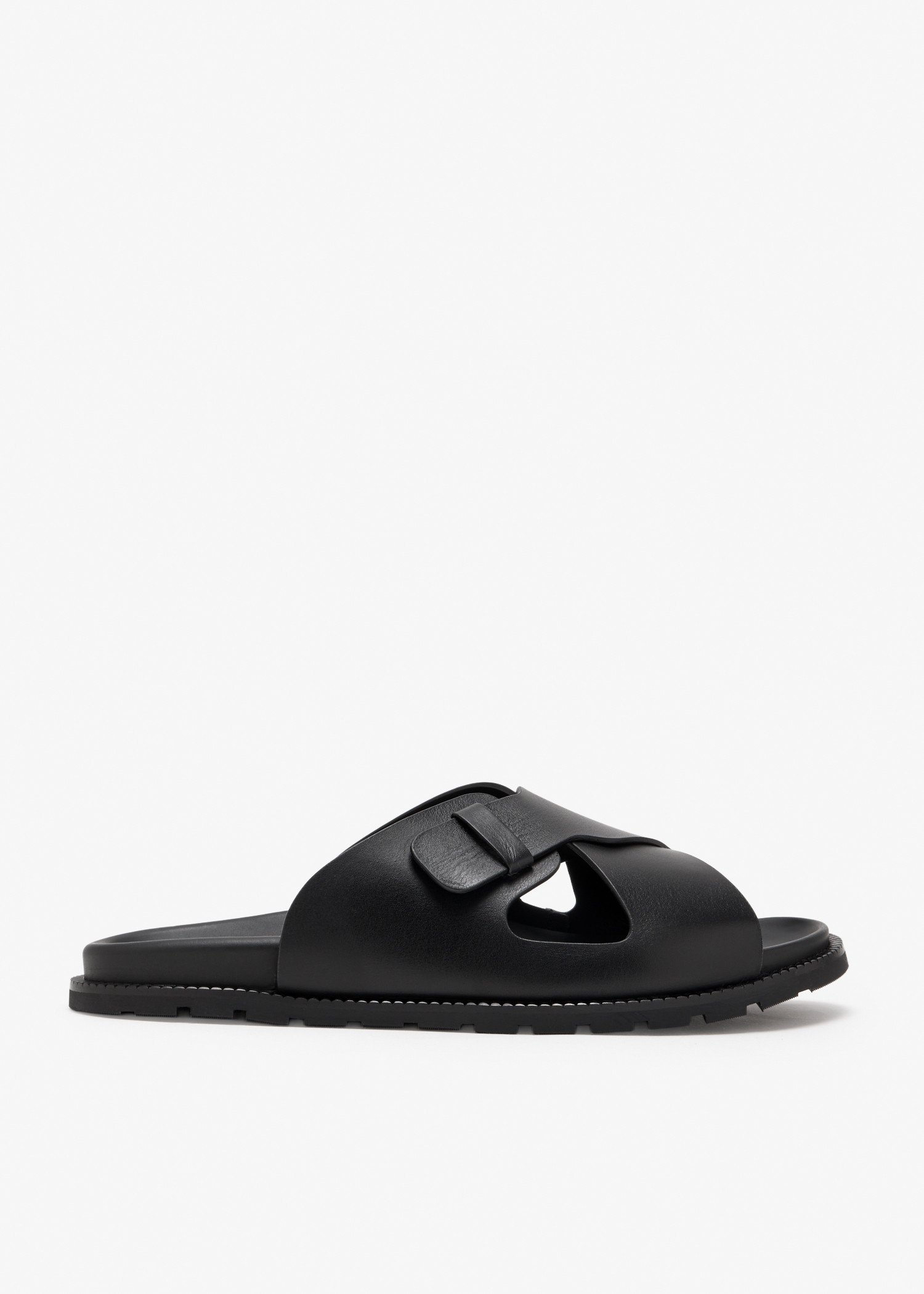 

Leather sandals, Black