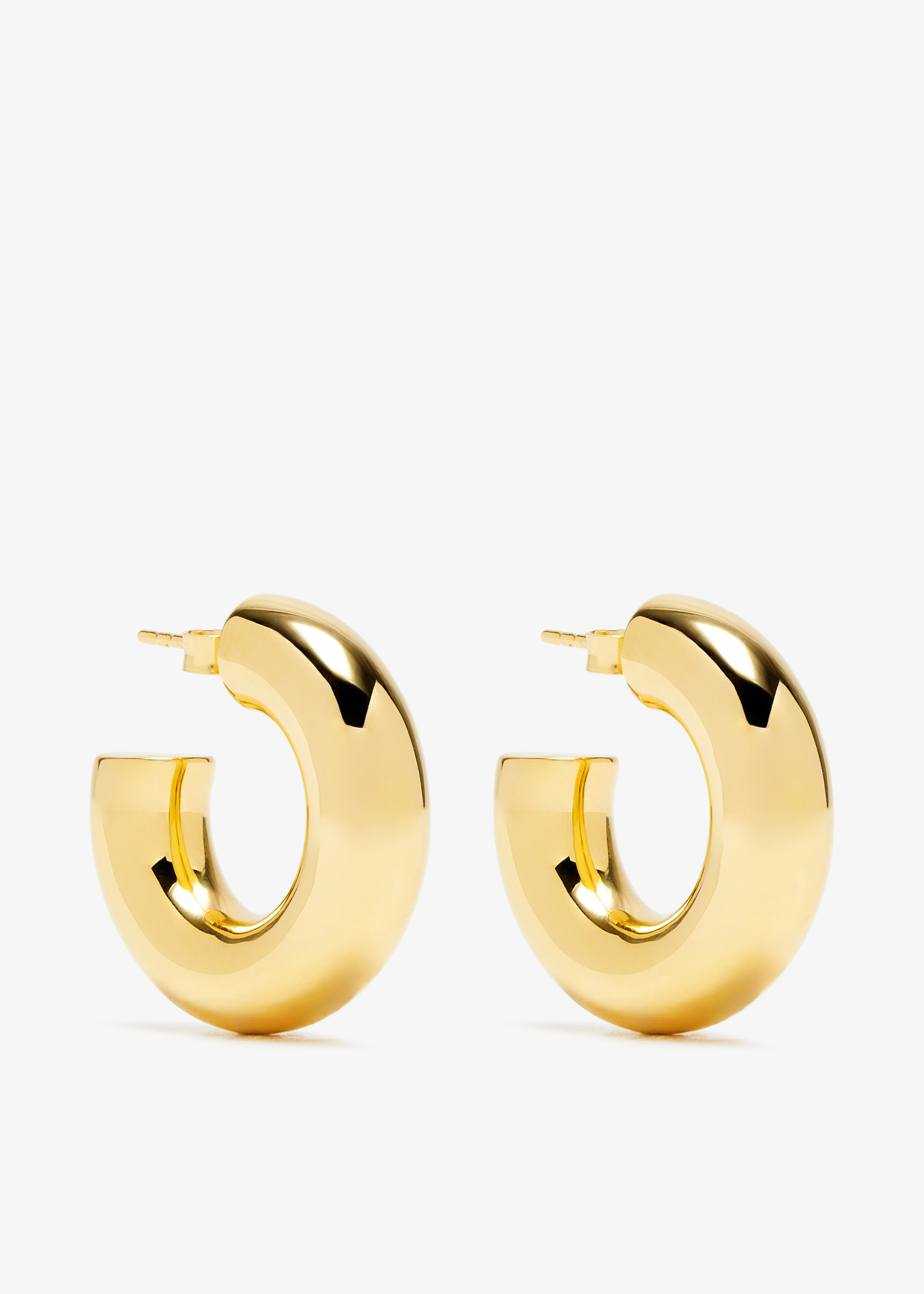 

Chubby large hoop earrings, Gold