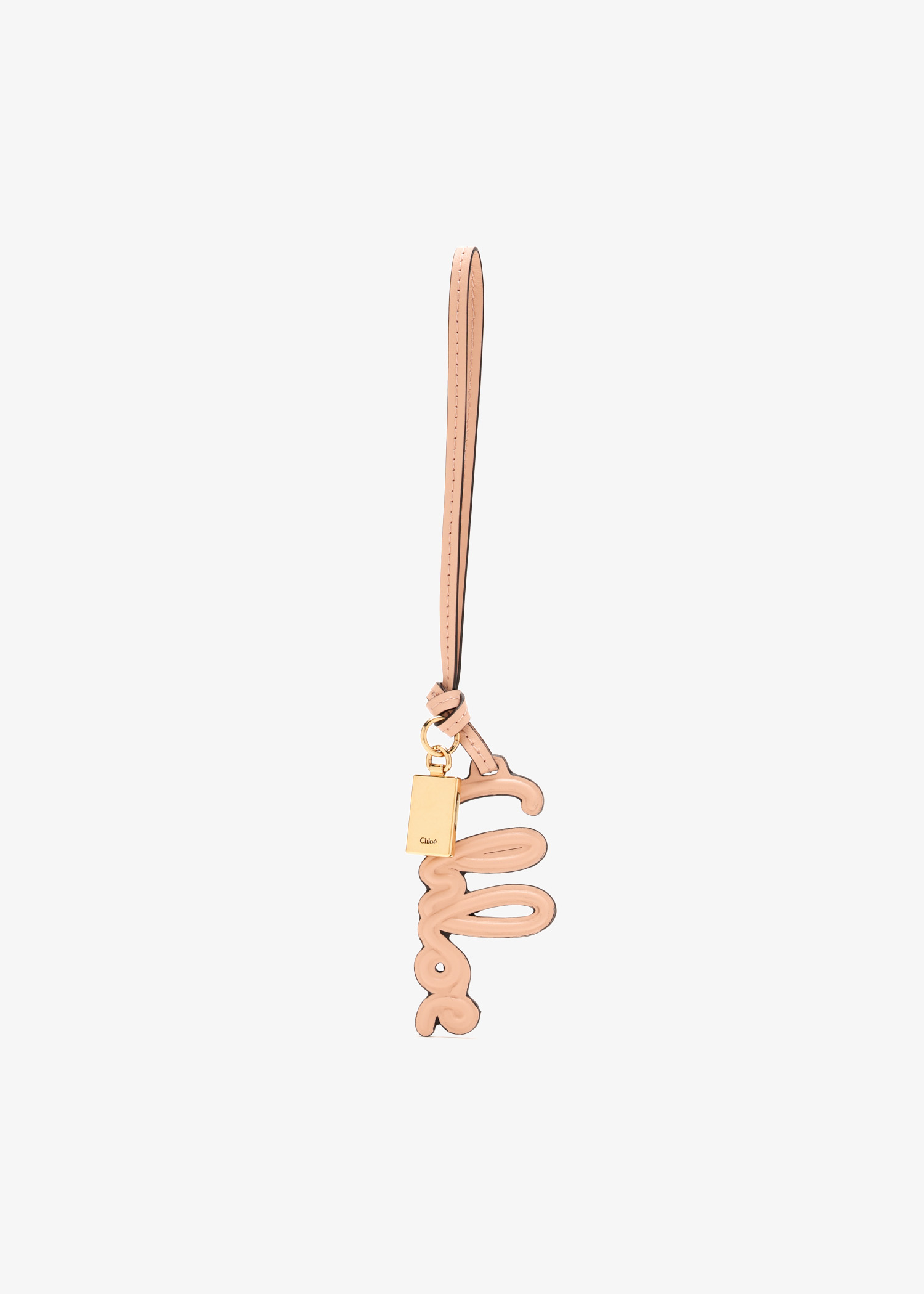 

Logo bag charm, Cream