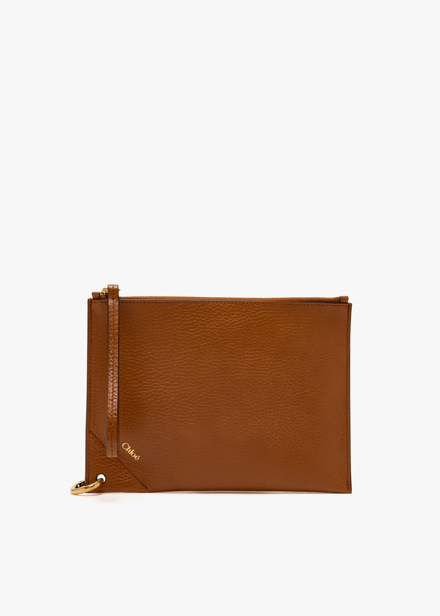 

Spin zipped pouch, Brown
