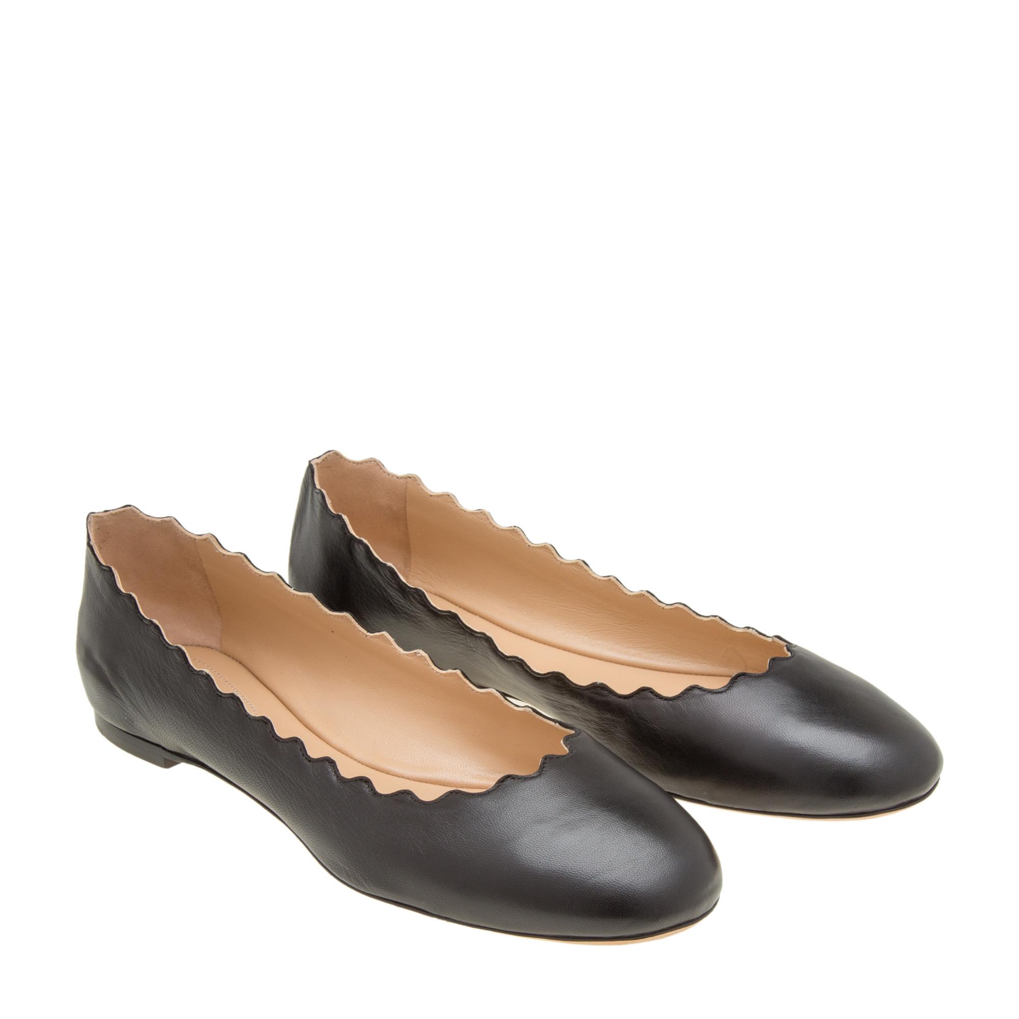 

Lauren leather ballet flats, Black